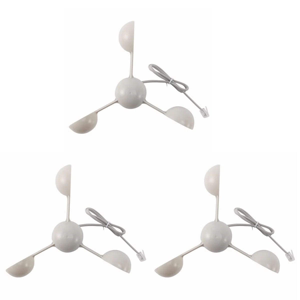 3 x WH-SP-WS01 anemometr do pomiaru prędkości wiatru, urządzenie pomiarowe, czujnik prędkości wiatru, instrumenty meteorologiczne, akcesoria do anemometru