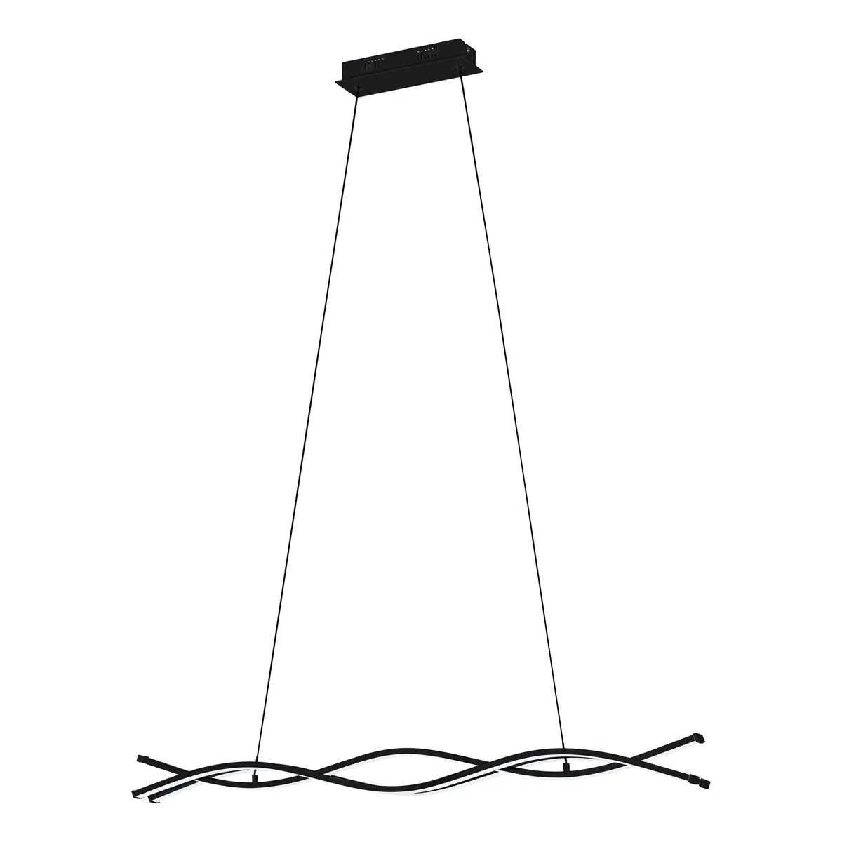 EGLO LED Pendelleuchte Lasana 3, 3-flammige Hängeleuchte aus Stahl und Kunststoff, Pendellampe in Schwarz und Weiß, Wohnzimmerlampe hängend, warmweiß