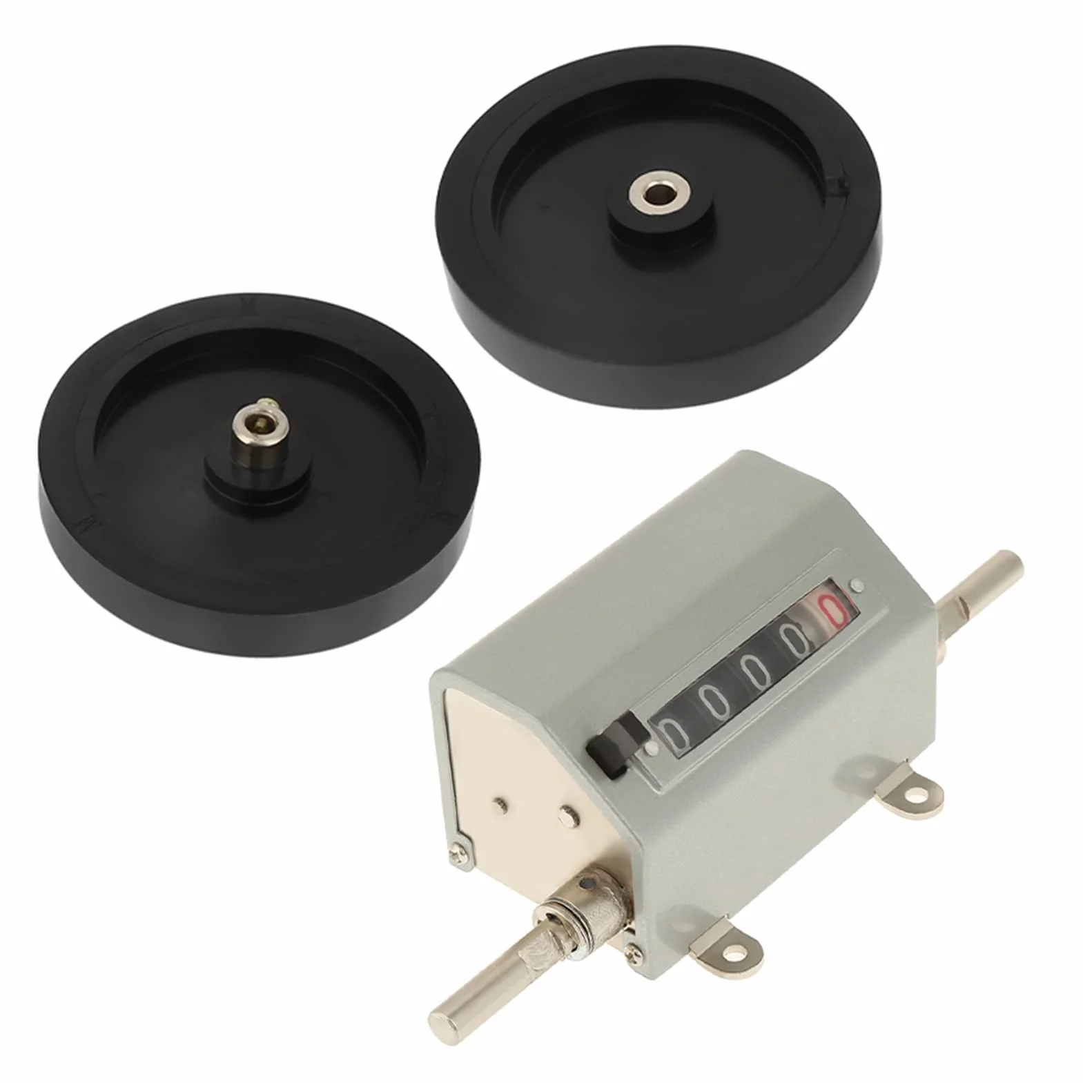 Zähler Rolling Wheel Digits 0-9999.9 Längenzähler Messlänge, max. Geschwindigkeit 350 U/min Grau Reset