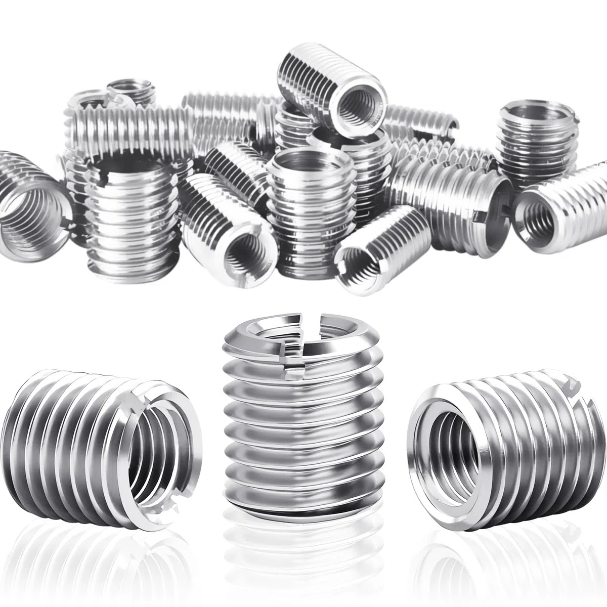 Zestaw adapterów gwintowanych M12 do M8 x 15 mm, 24 sztuki, gwintowana tuleja ze stali nierdzewnej do połączeń śrubowych, naprawy