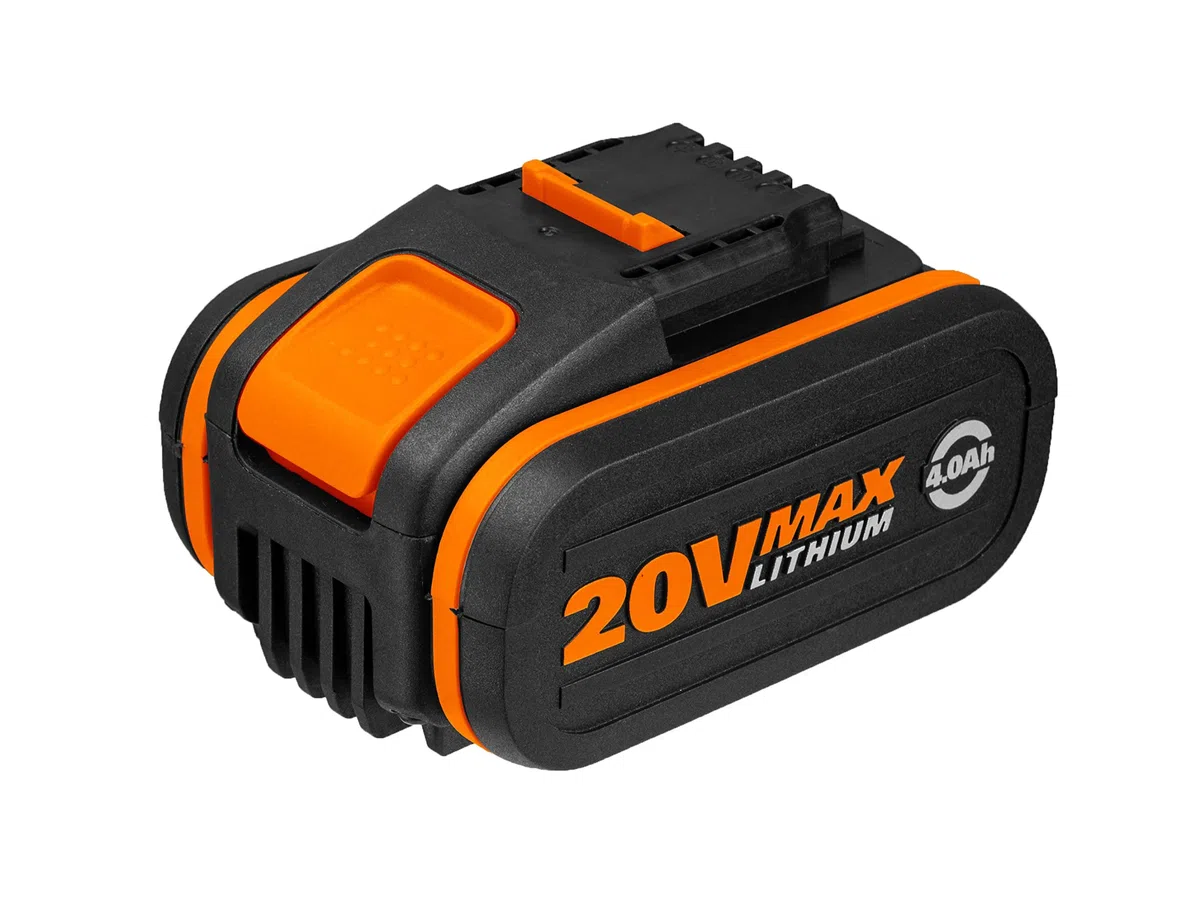 Worx WA3605 Akumulator Litowo-Jonowy, 80 W, 20 V, Czarny/Pomarańczowy, 2000 mAh + 4000 mAh, 2 Sztuki