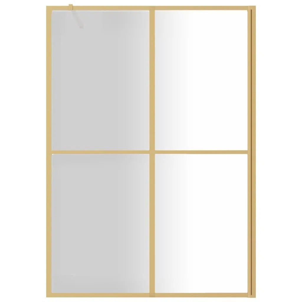 Kabina prysznicowa z drążkiem podporowym i regulowaną ramą aluminiową ze złotego szkła bezpiecznego ESG 5 mm do nowoczesnego prysznica 140 x 195 cm