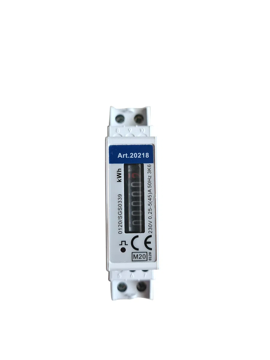as - Schwabe Szyny montażowe, licznik prądu zmiennego 230 V, 1-fazowy, SDM120A, 230V, 50Hz,0,25-5(45) A, licznik rolek, 5+1-cyfrowy analogowy, biały, 62511