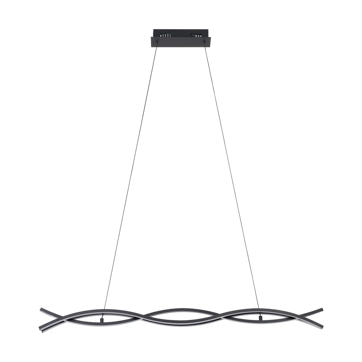 EGLO LED Pendelleuchte Lasana 3, 3-flammige Hängeleuchte aus Stahl und Kunststoff, Pendellampe in Schwarz und Weiß, Wohnzimmerlampe hängend, warmweiß