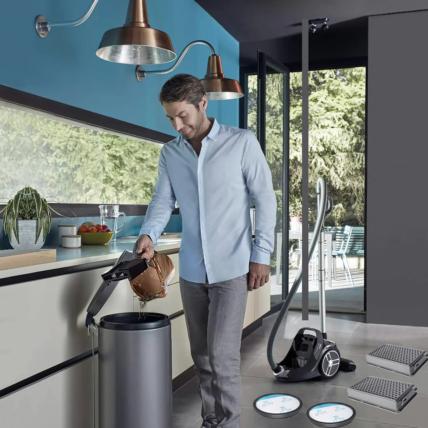 Zestaw filtrów zamiennych kompatybilny z odkurzaczem Rowenta Compact Power XXL RO4811EA RO4823EA RO4825EA RO4853EA RO4855EA RO4859EA RO4871EA RO4881EA Zamiennik ZR780000