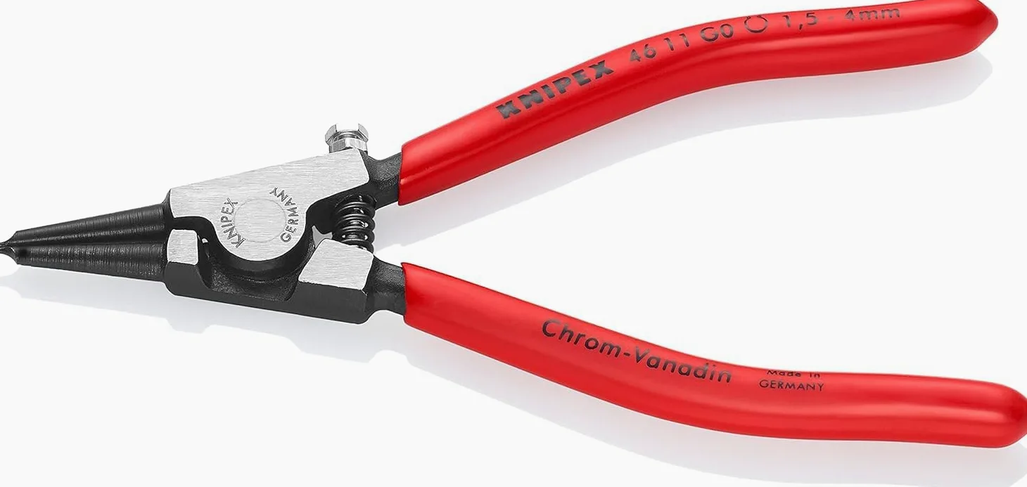 KNIPEX Szczypce do pierścieni osadczych sprężynujących do montażu pierścieni na wałkach z tworzywa sztucznego, 46 11 G0