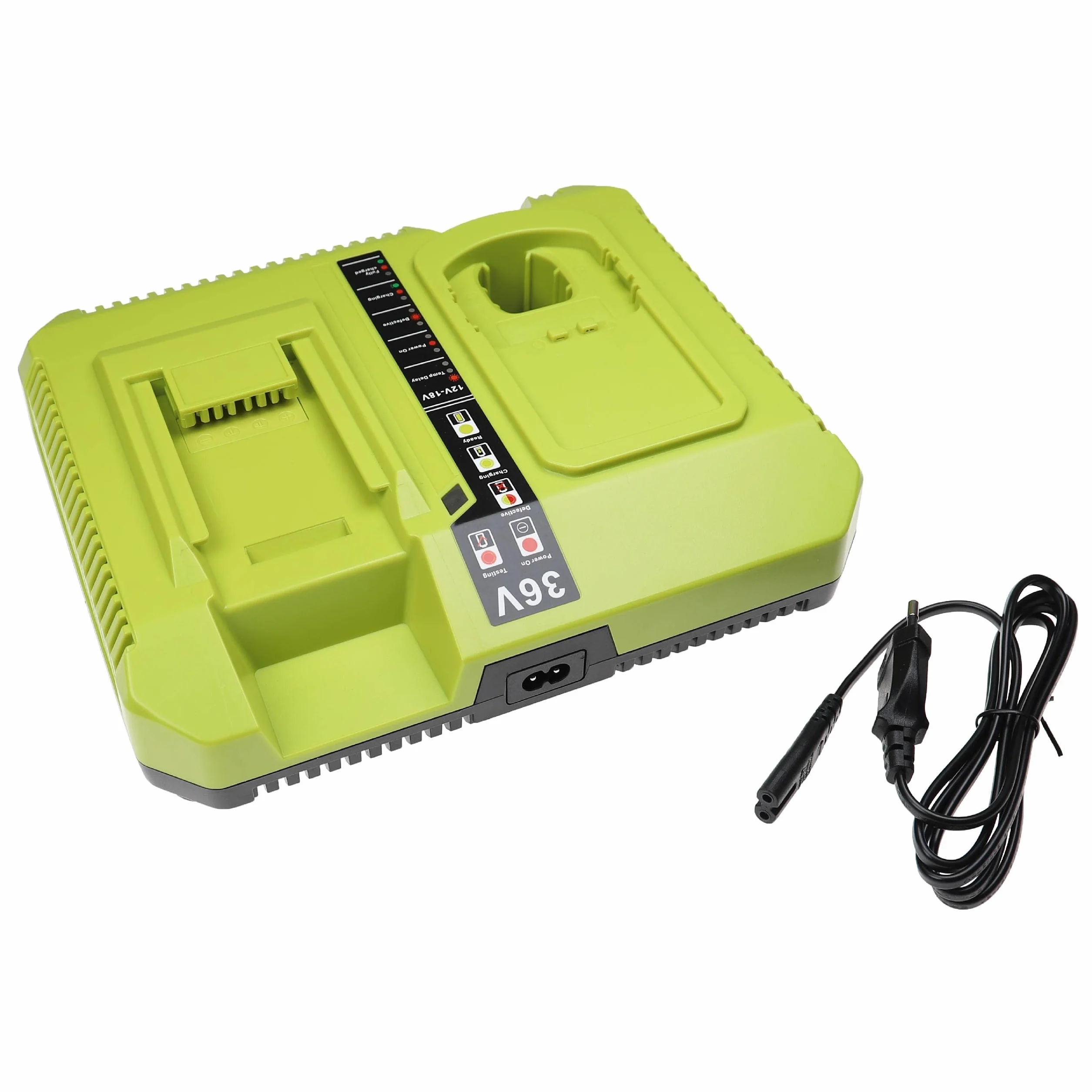 vhbw podwójna ładowarka kompatybilna z Ryobi 40V 14 w bezszczotkowych łańcuchach Saw Baterie Ni-CD, NiMH, narzędzia Li-ION