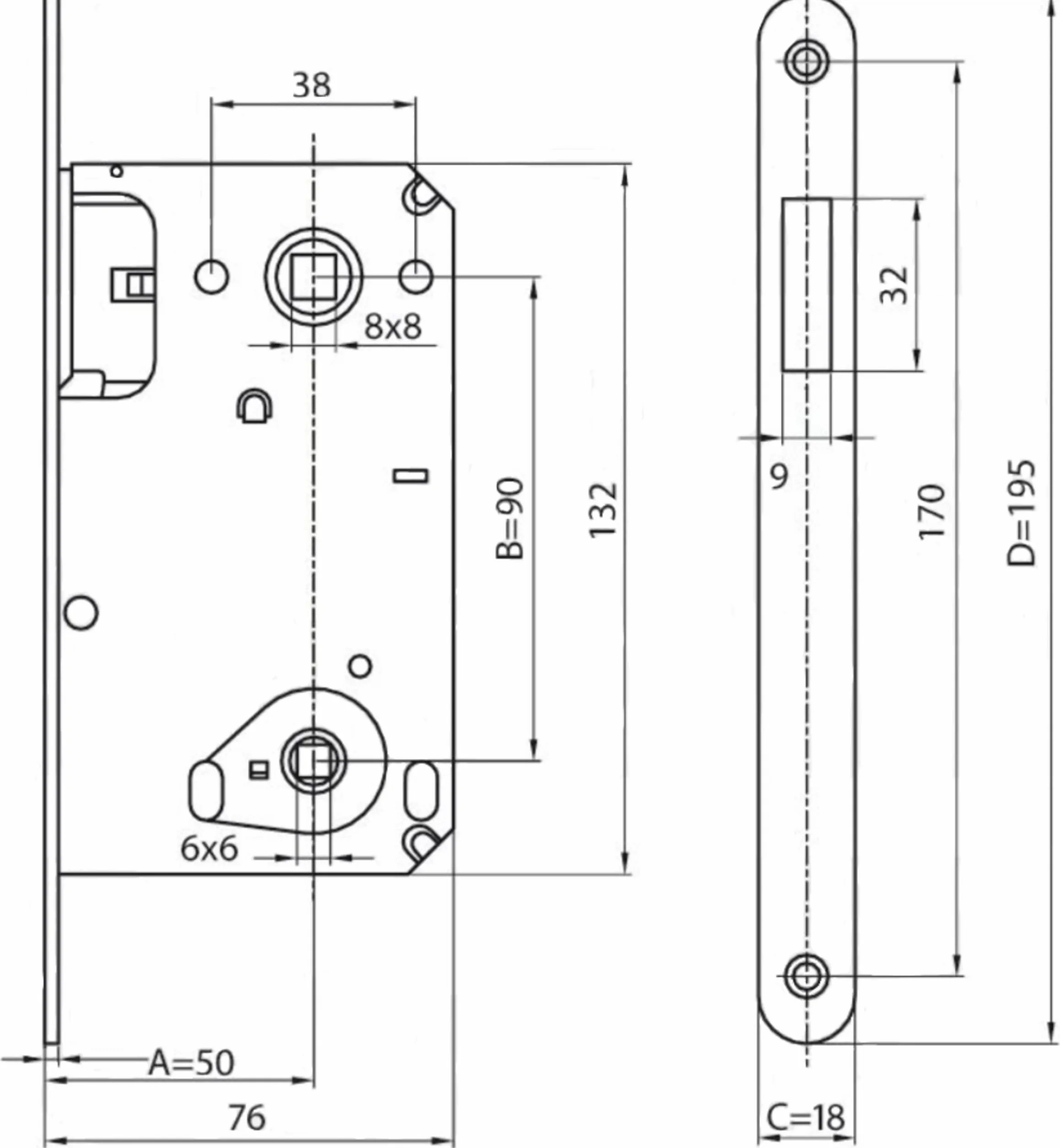 KOTARBAU Magnetyczny zamek wpuszczany + płyta blokująca, niezawodna metoda zamykania magnetycznych drzwi i toalet