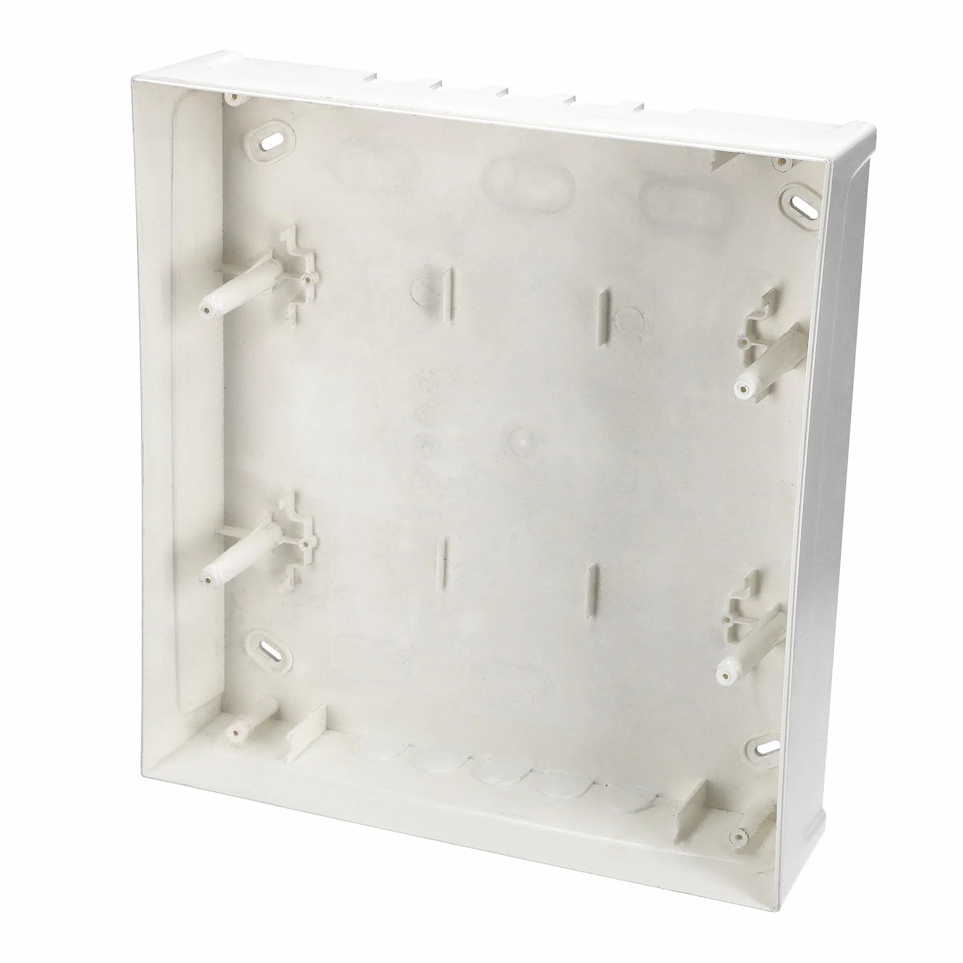 EDO Rozdzielnica Elektryczna Natynkowa 2 Rzędy 24 Modułów 32 x 30 x 9,5 cm - Biała ABS Skrzynka Bezpiecznikowa IP40 IK07, Skrzynka Rozdzielcza do Garażu, Warsztatu, Domu