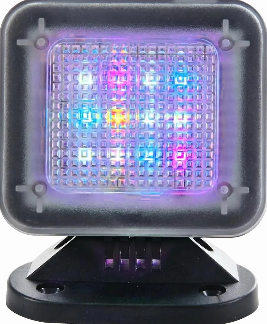 O&W Security Symulator TV FT-1 – światło LED ze zmianą koloru/jasności, port USB, tylko 2 W, bez baterii, atrapa antywłamaniowa do domu, na urlop i do mieszkania