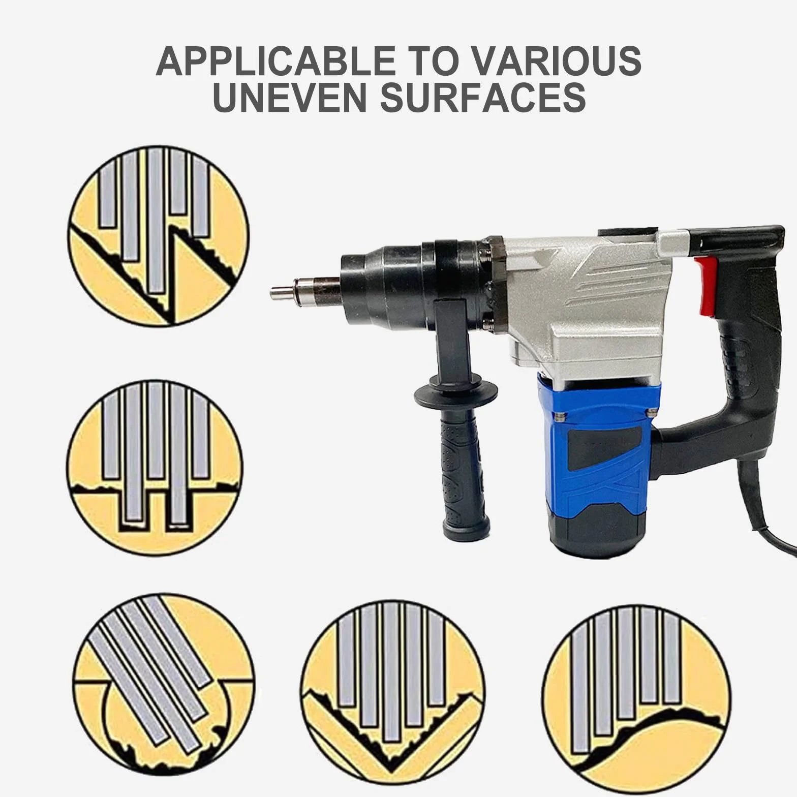 Elektryczny skaler przemysłowy, pistolet do usuwania igieł o mocy 1100 W, ręczne narzędzie do czyszczenia farby, do czyszczenia nierównej rdzy