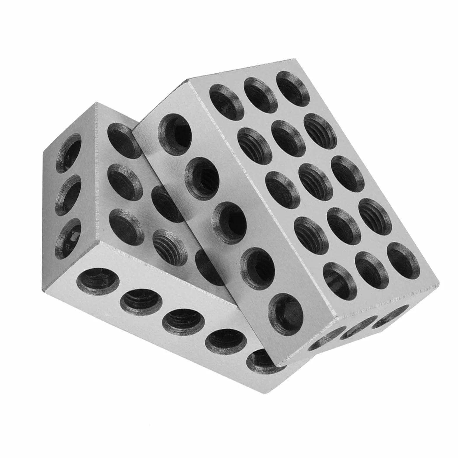2 kawałki. Bloki mocujące z 23 otworami Frezowanie równoległego bloku mocującego 25x50x75mm