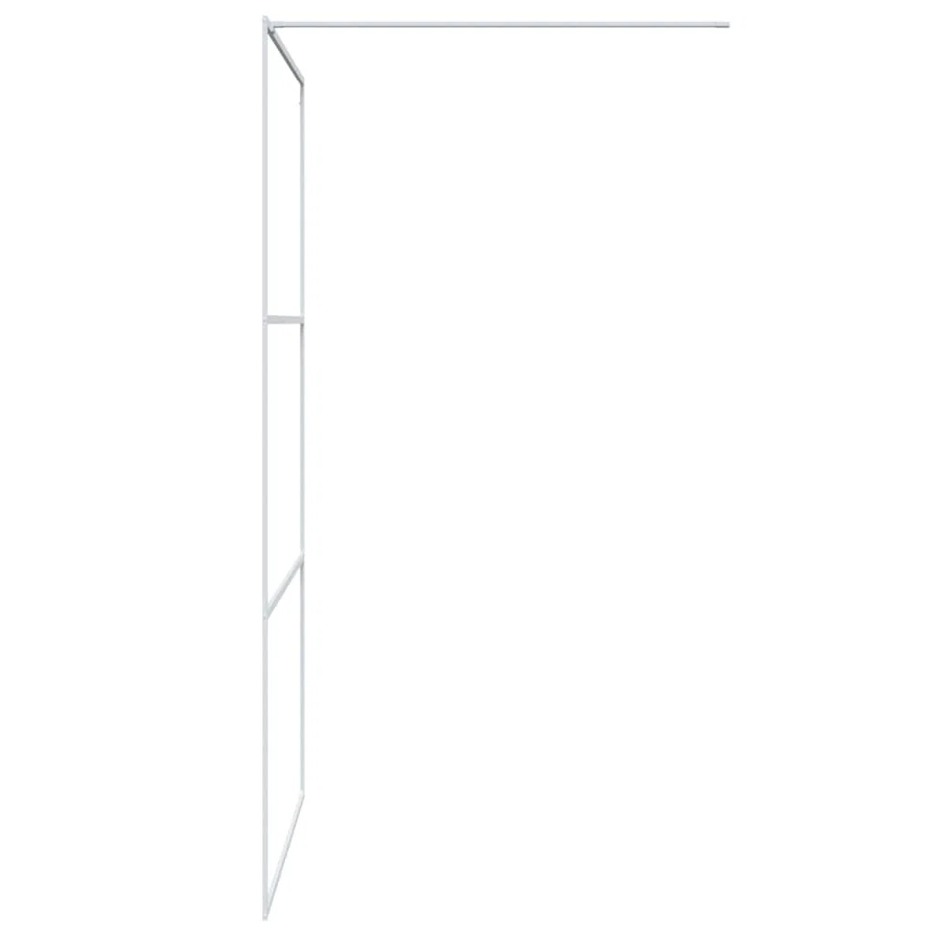 Regulowana ścianka prysznicowa z aluminiową ramą do kabiny prysznicowej z możliwością wchodzenia w zakres dostawy, kolor biały, 115 x 195 cm, z bezpiecznego szkła ESG, przegroda prysznicowa 5 mm z