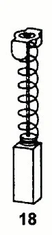 Szczotki węglowe do szlifierek RYOBI SP1800 - 5,2 x 11 x 15,5 mm - 2,0 x 4,3 x 5,9"