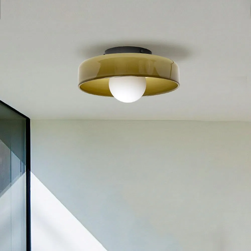 MIDIC CICIE Nowoczesny korytarz Lekkie Oprawa oświetleniowa Farmhouse Kitchen Light Orange Zielony szklany szklany montaż łazienki Lekkie sufitowe do przednich werandy pralnia pralnia w pomi