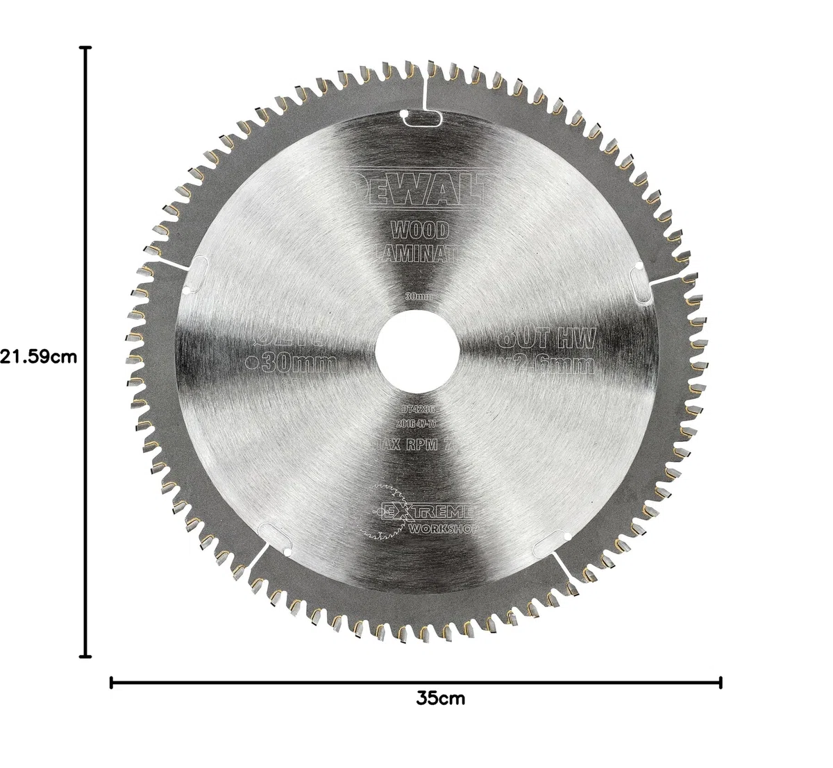 DeWalt Brzeszczot do piły tarczowej 216 x 30 x 80t, DT4286-QZ