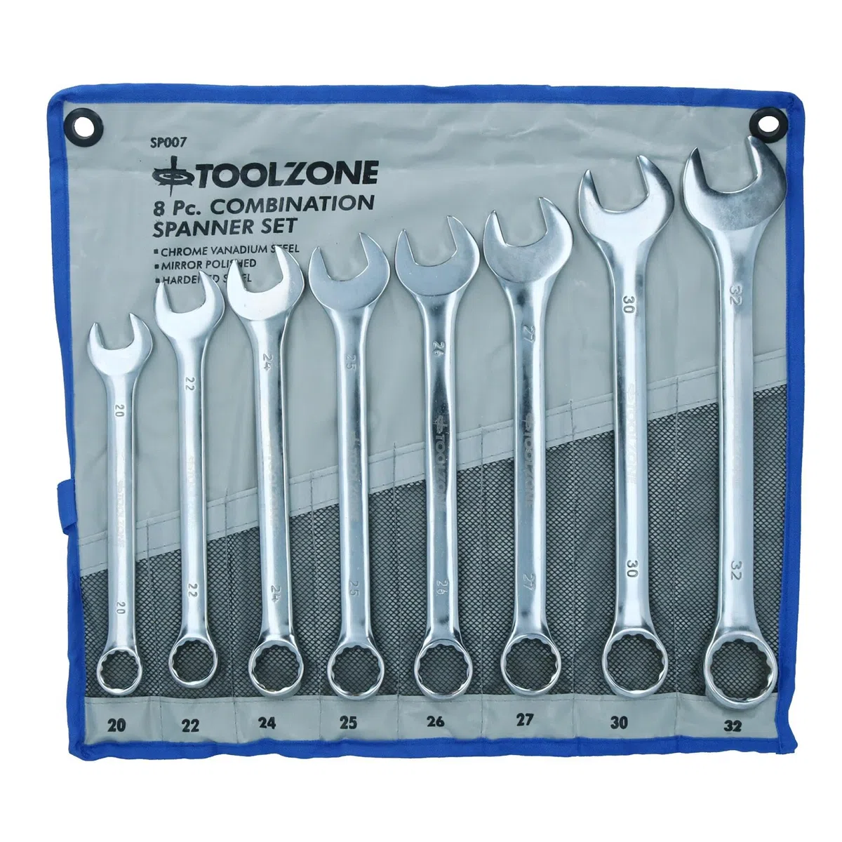 AB Tools-Toolzone Duży klucz płasko-oczkowy do rur małpa klucz metryczny Jumbo 20-32 mm 8 szt. TE590