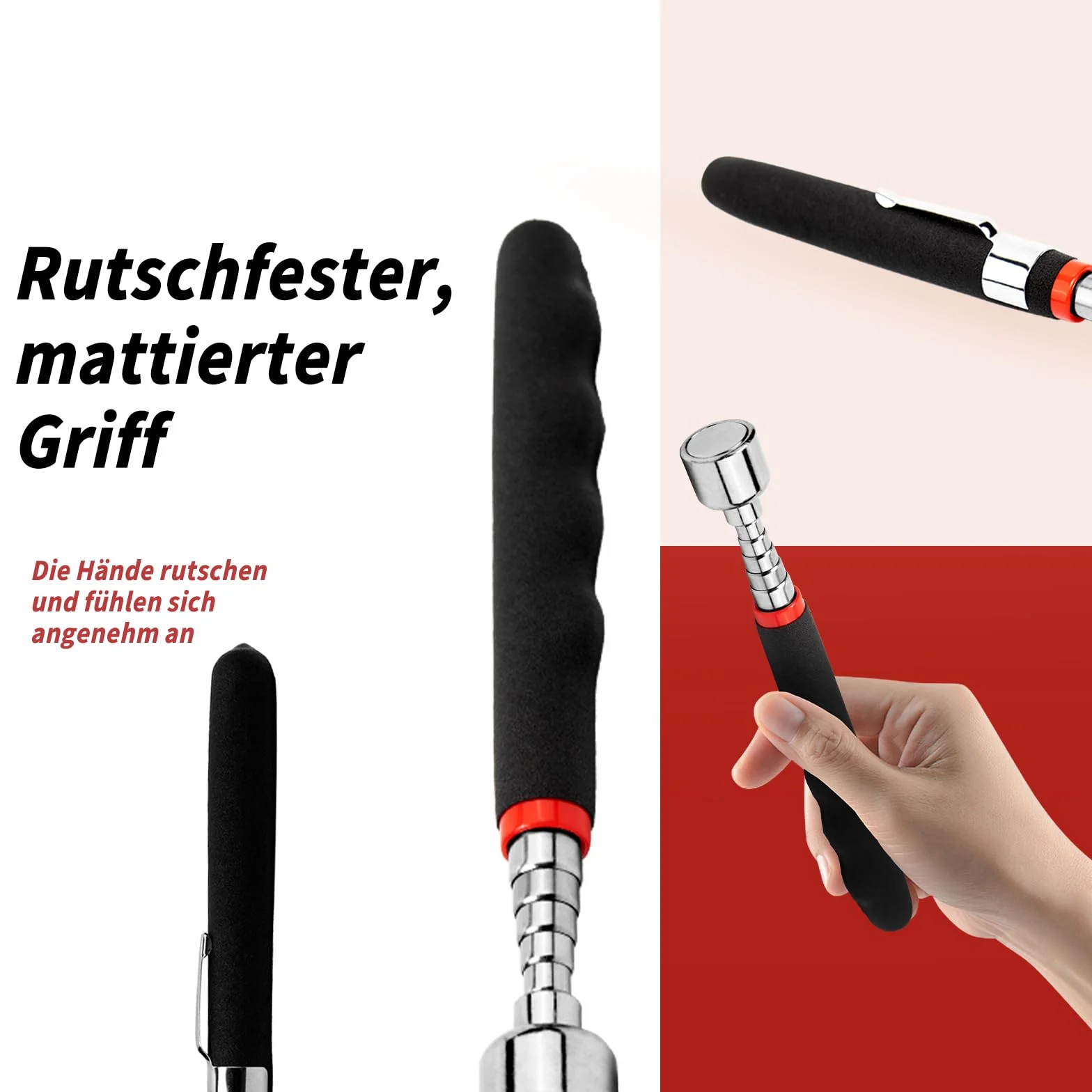 Zestaw 5 magnesów Zestaw Teleskopowych Prętów Wysuwany Magnes Podnośnik Teleskopowy Pręt magnetyczny Magnes do Podnoszenia ze Stali Nierdzewnej Narzędzie 1.5 LB 3 LB 10 LB 15 LB 20 LB