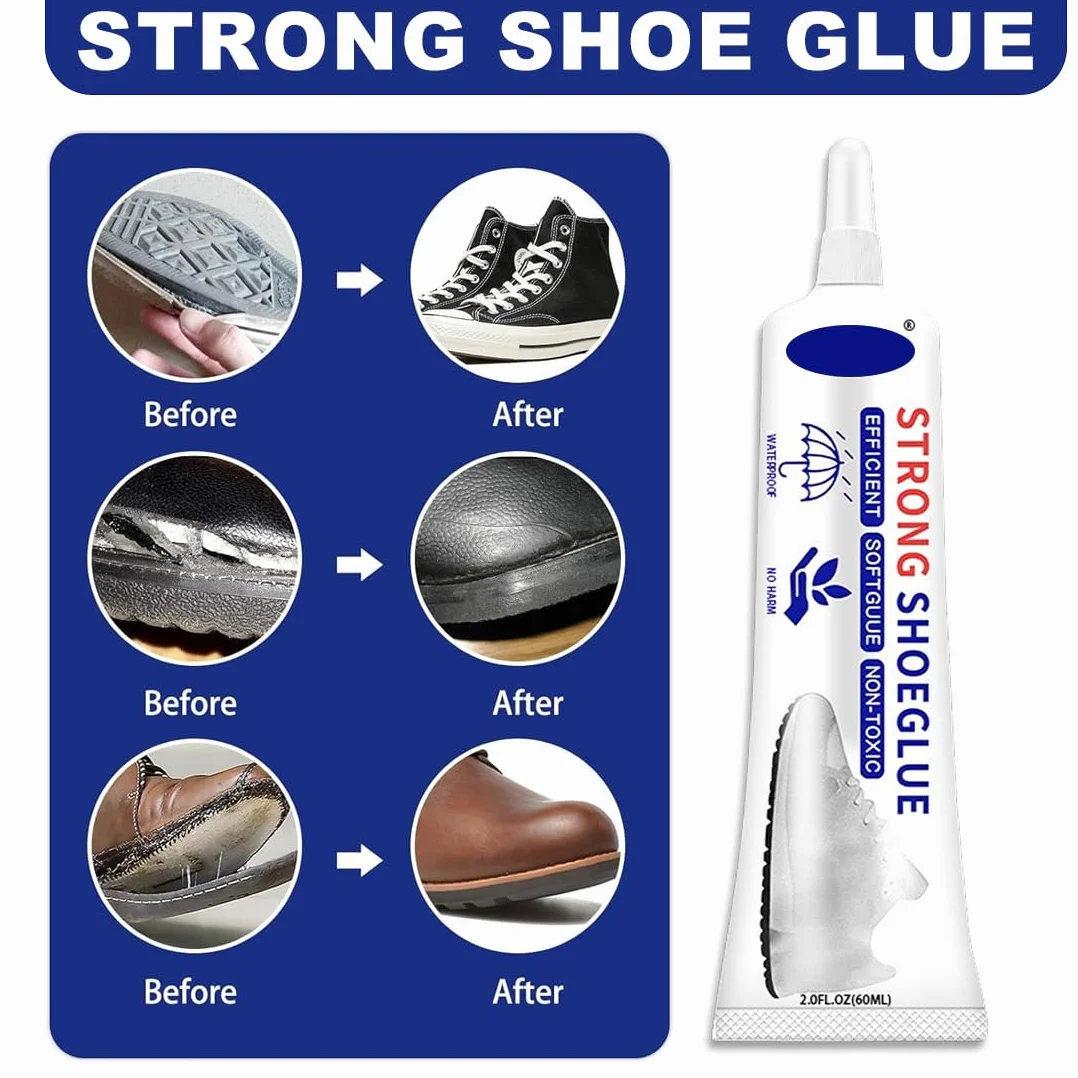 Klej do butów, ekstra mocny, wodoodporny, klej do podeszwy, sportowych, skórzanych, sandałów (6.0FL.OZ/najbardziej popularny)