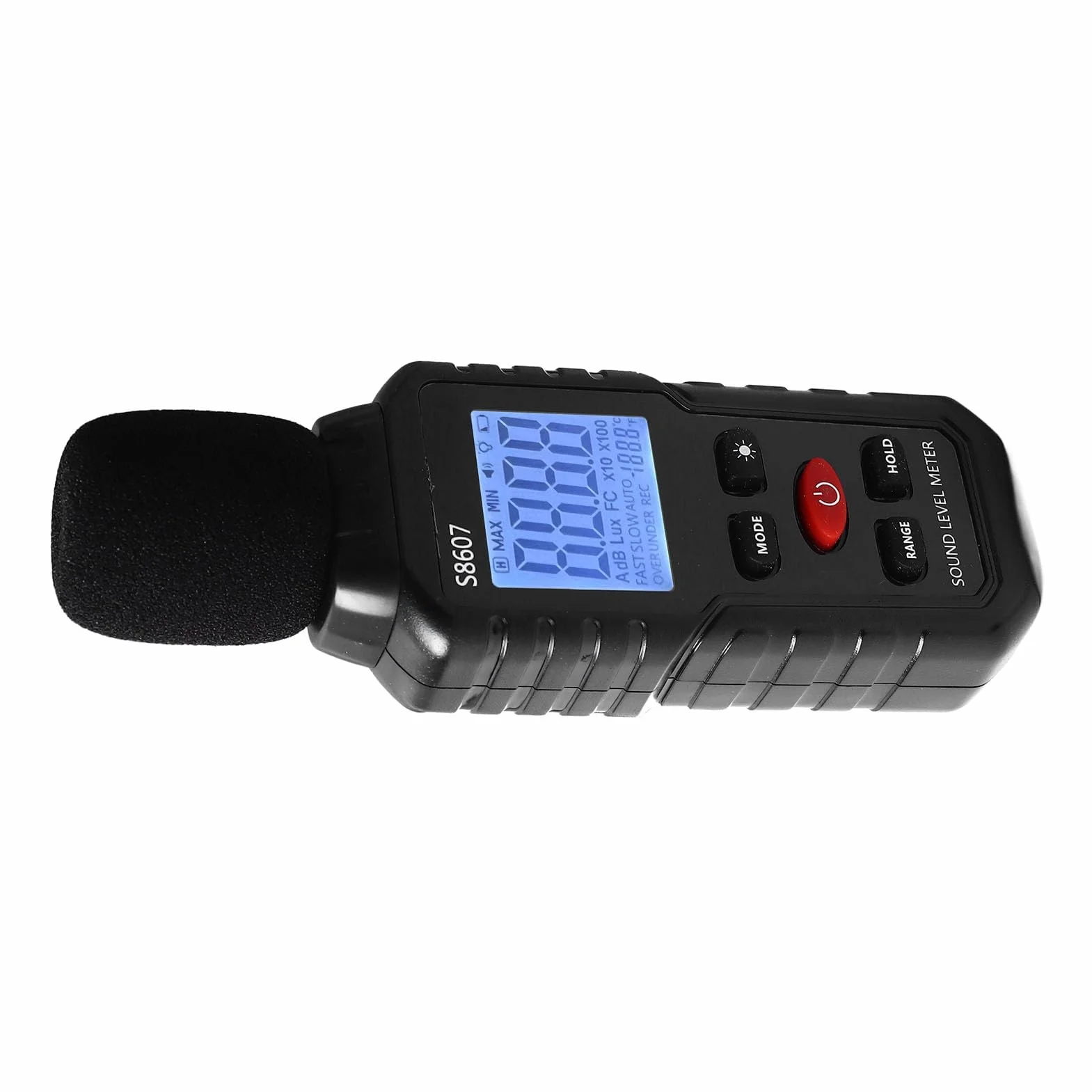 Miernik Decybeli Dźwięku Cyfrowy Wyświetlacz LCD Podświetlany Ekran Miernik Poziomu Dźwięku Czytnik Decybeli Hałasu Przenośny Miernik SPL 30-130dB