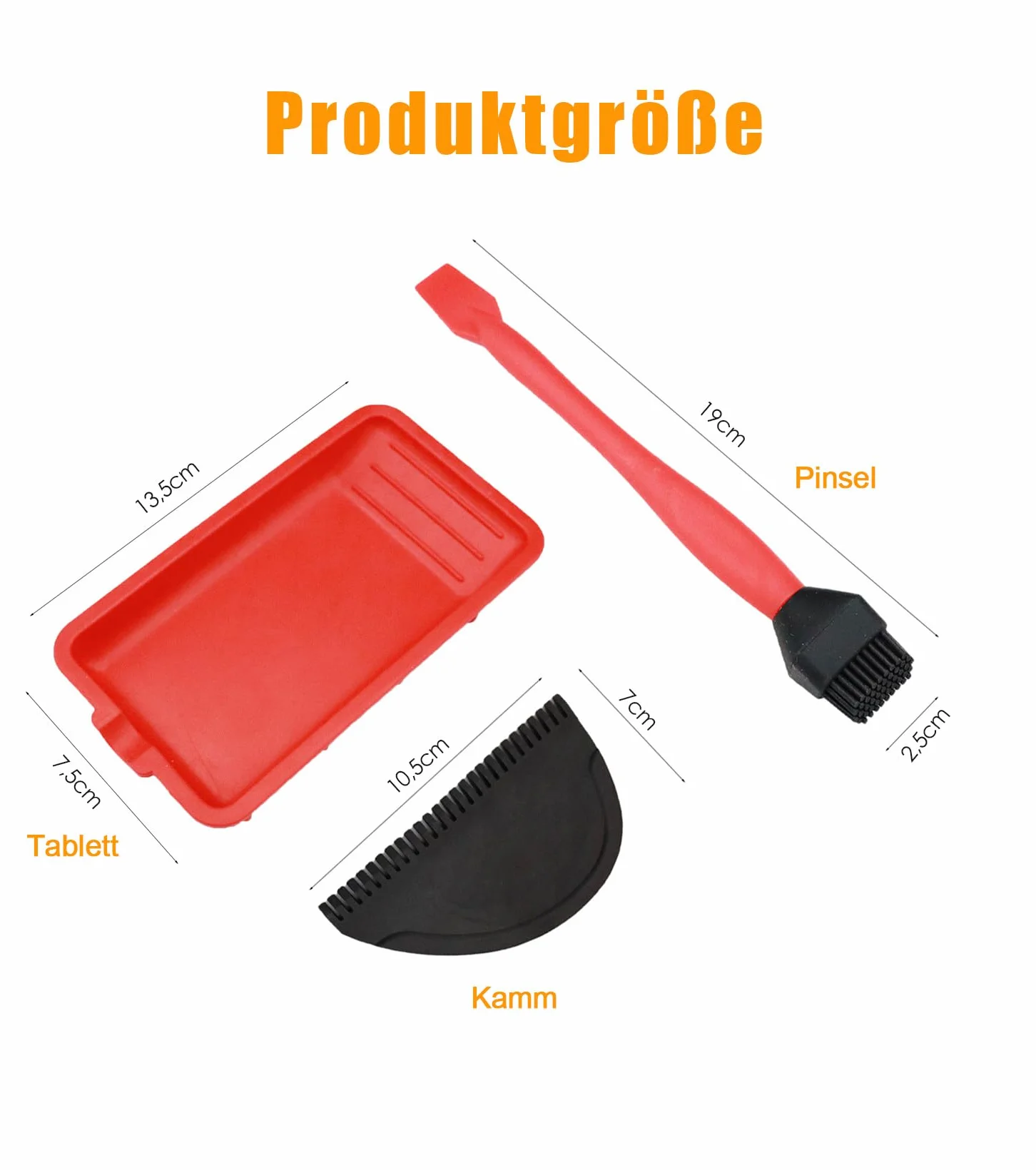 Zestaw 3 wałków do kleju, 1 pędzel, 1 grzebień i 1 taca, szybkie i równomierne nakładanie, zastosowanie w rzemiośle, obróbce drewna, projektach klejenia