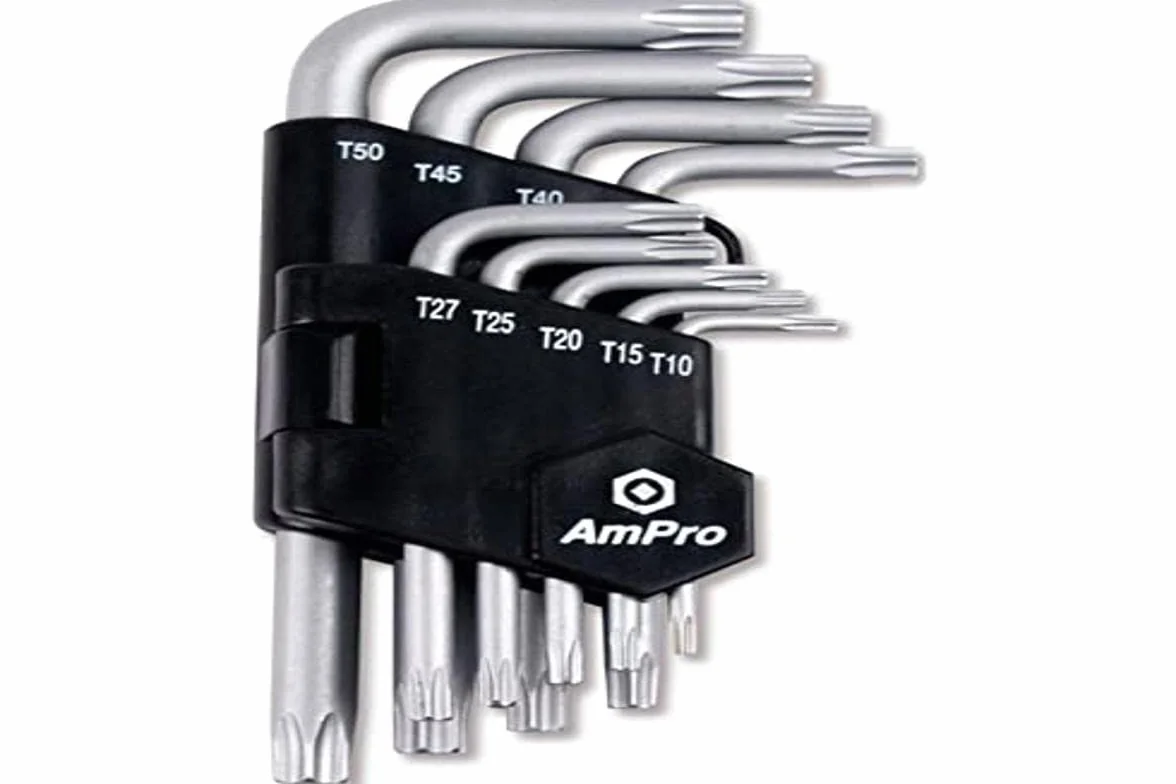 AMPRO T22925 gra 9 kluczy Torx przebicia