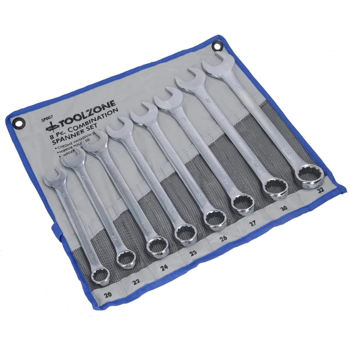 AB Tools-Toolzone Duży klucz płasko-oczkowy do rur małpa klucz metryczny Jumbo 20-32 mm 8 szt. TE590