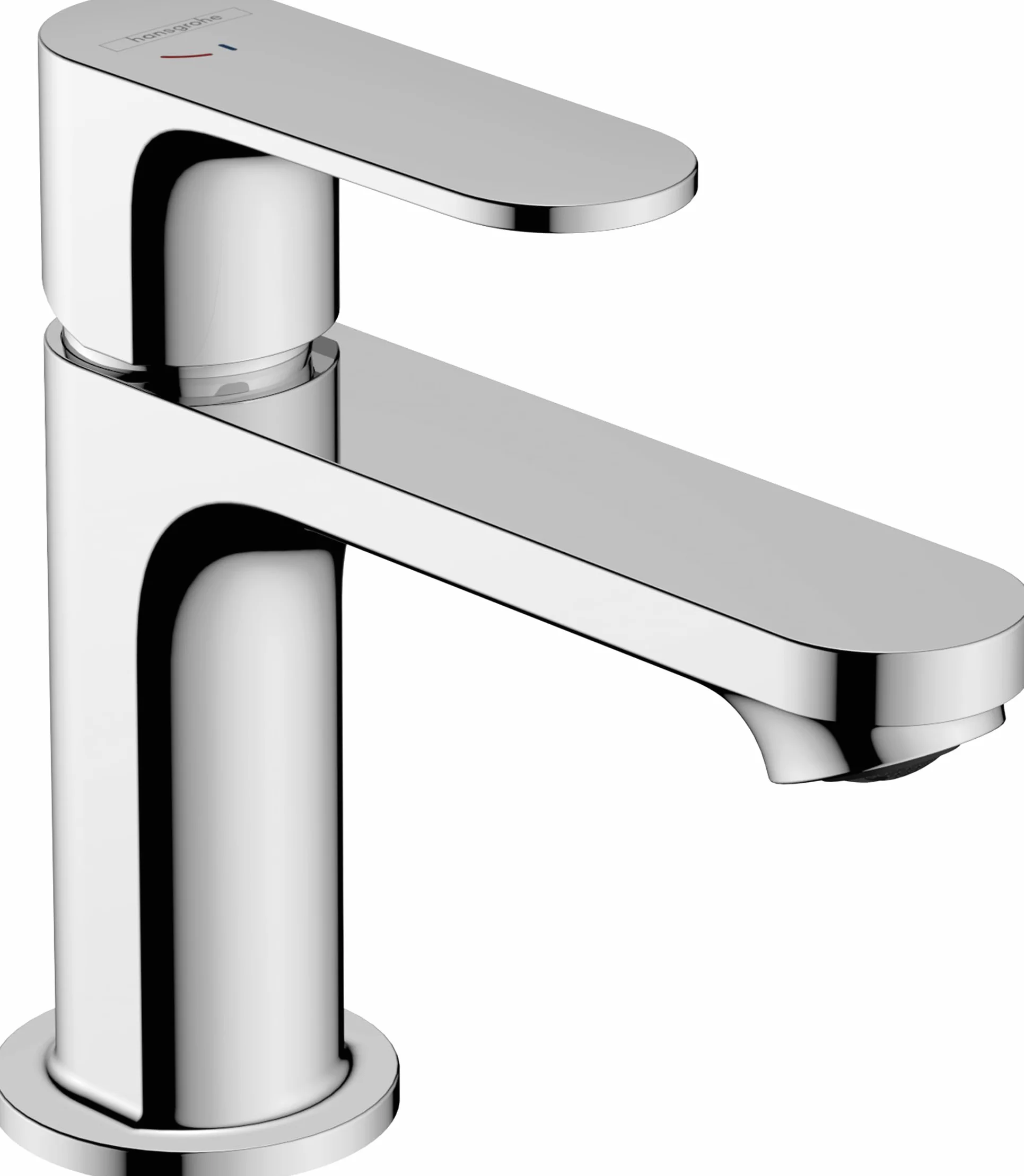 hansgrohe Rebris S - jednouchwytowa bateria umywalkowa z zestawem odpływowym klik-klak, kran łazienkowy z wylewką 84 mm, oszczędność wody (EcoSmart+) i energii (CoolStart), chrom, 72586000