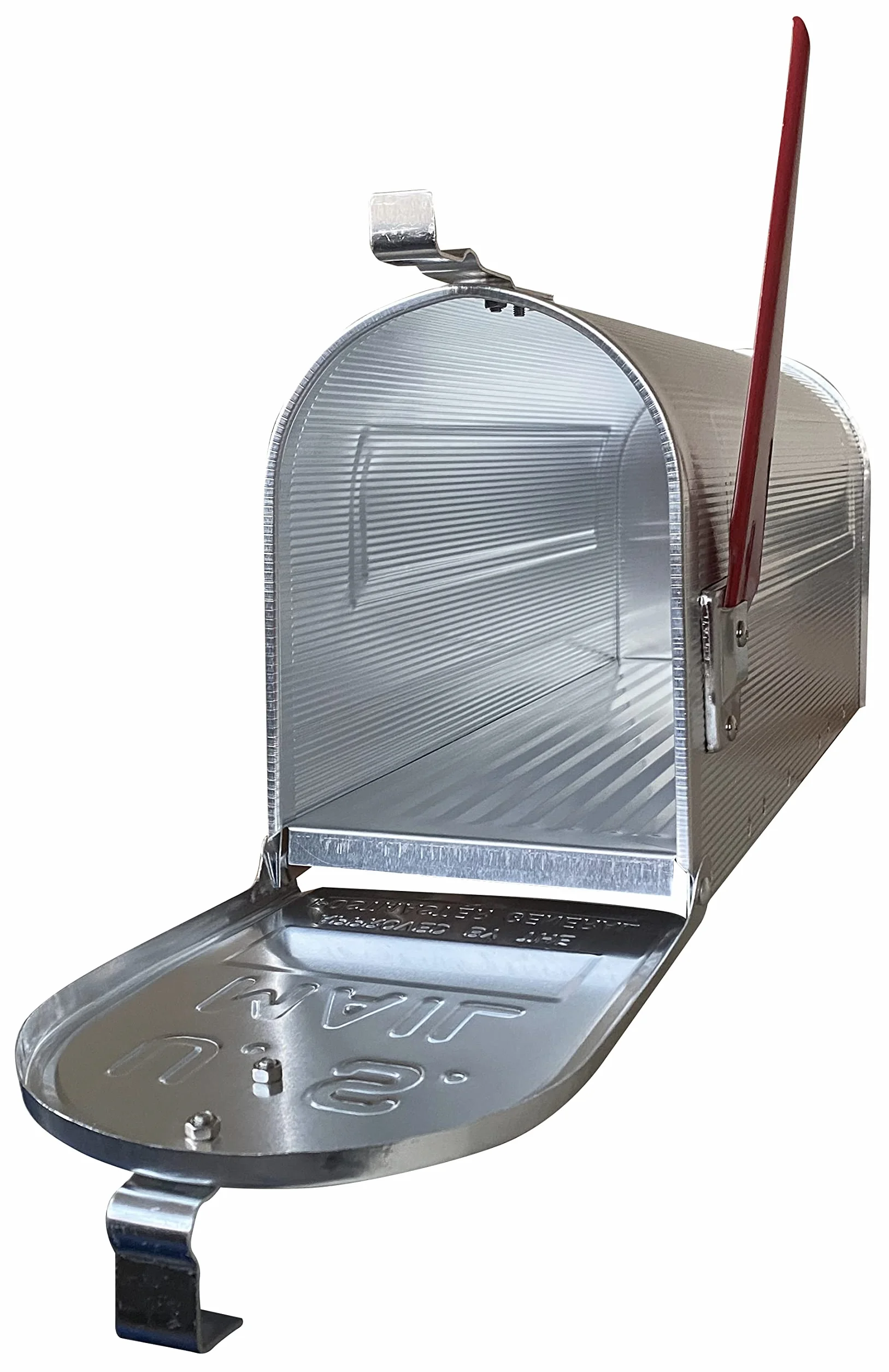 Arregui Americano E2101 indywidualna skrzynka na listy z aluminium w amerykańskim stylu, rozmiar L (czasopisma i koperty), stal nierdzewna, 25 x 48 x 17 cm