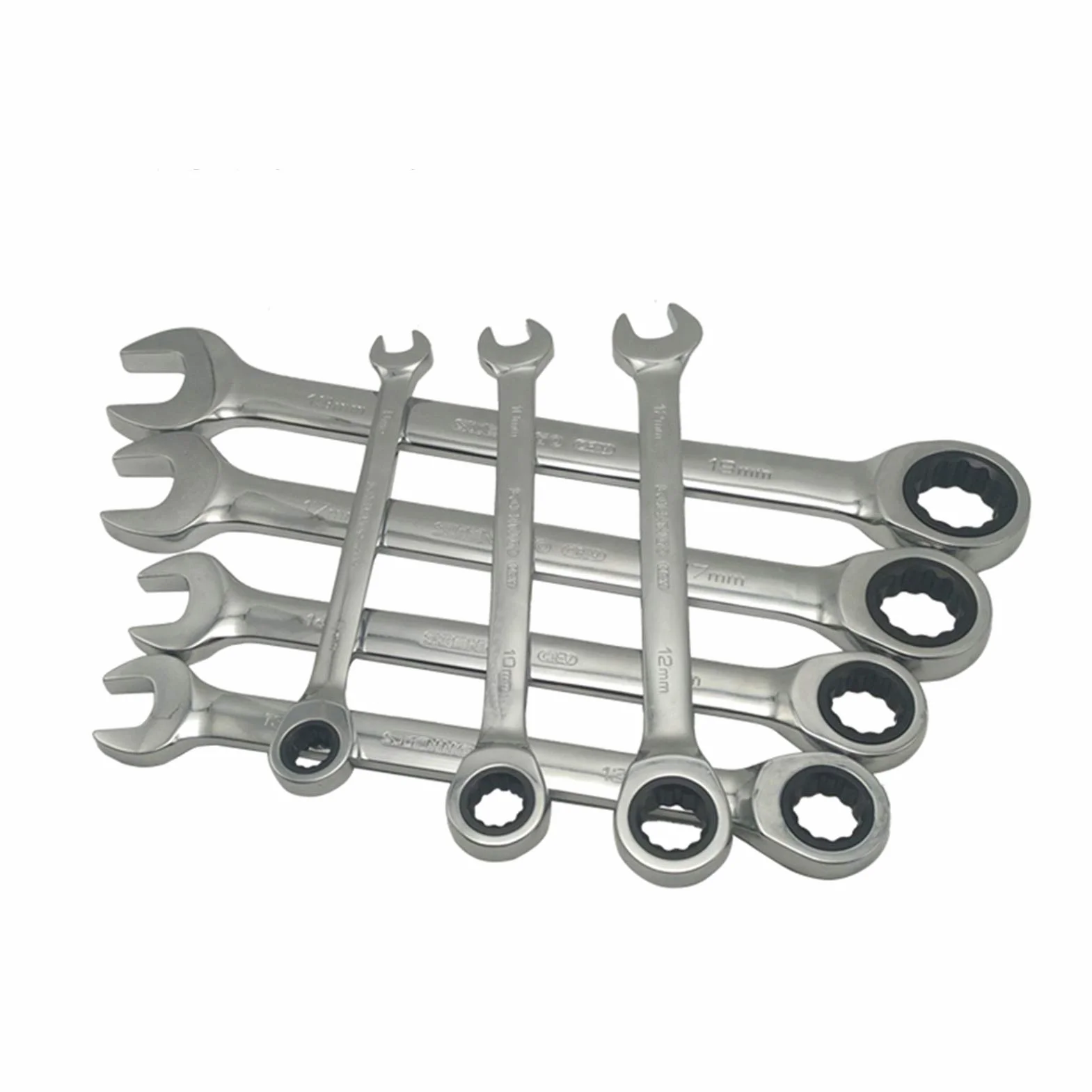 Zestaw kluczy, klucz jednoczęściowy 8-32 mm klucze z grzechotką z kluczami pierścieniem przekładni klucz odwracalny do naprawy samochodów narzędzie ręczne narzędzie diagnostyczne (rozmiar: 19 mm)