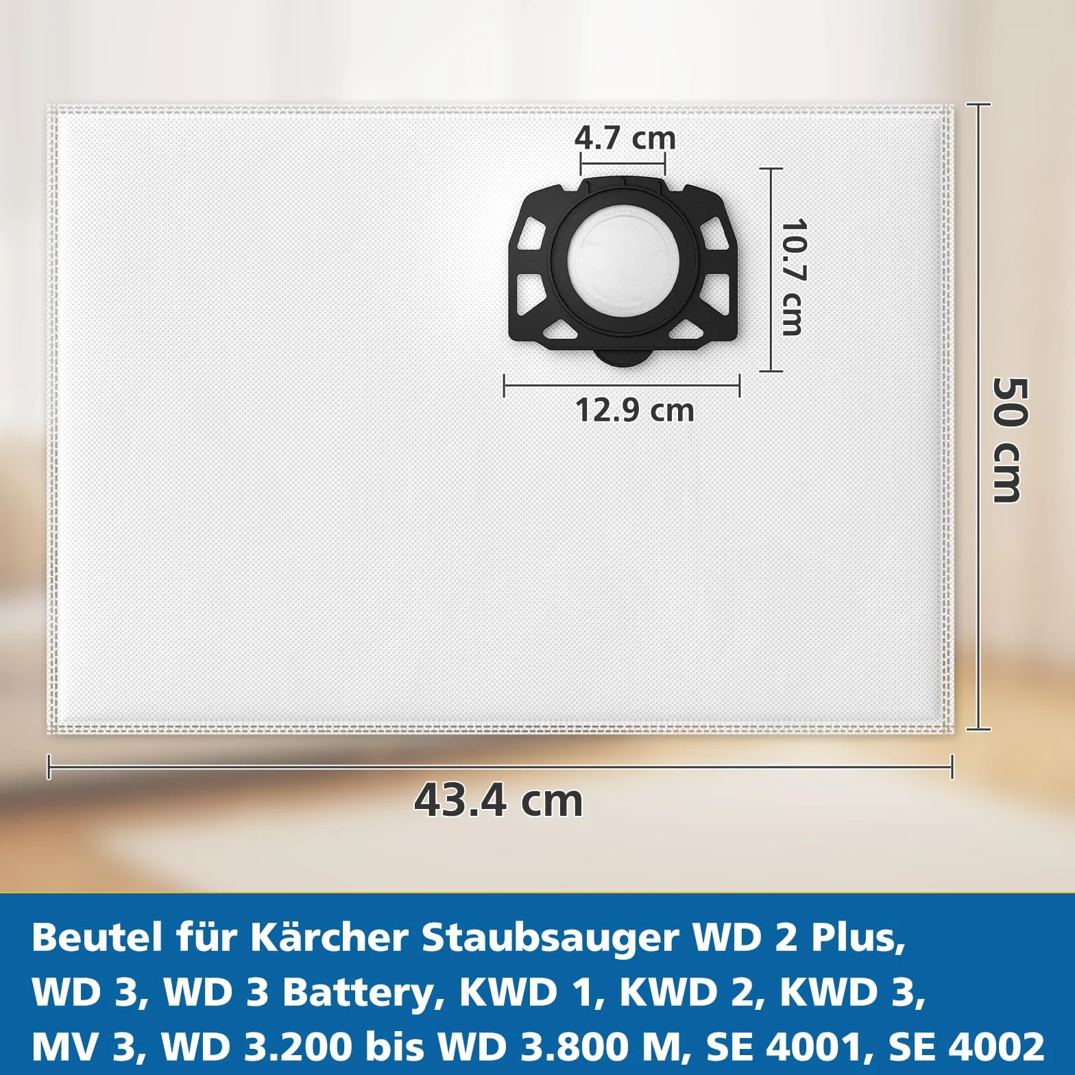 16 sztuk KFI 357 worków do odkurzacza Kärcher WD2Plus/WD3/KWD1 /KWD2/KWD3/MV3/WD3.200-WD3.800M/SE4001/SE4002