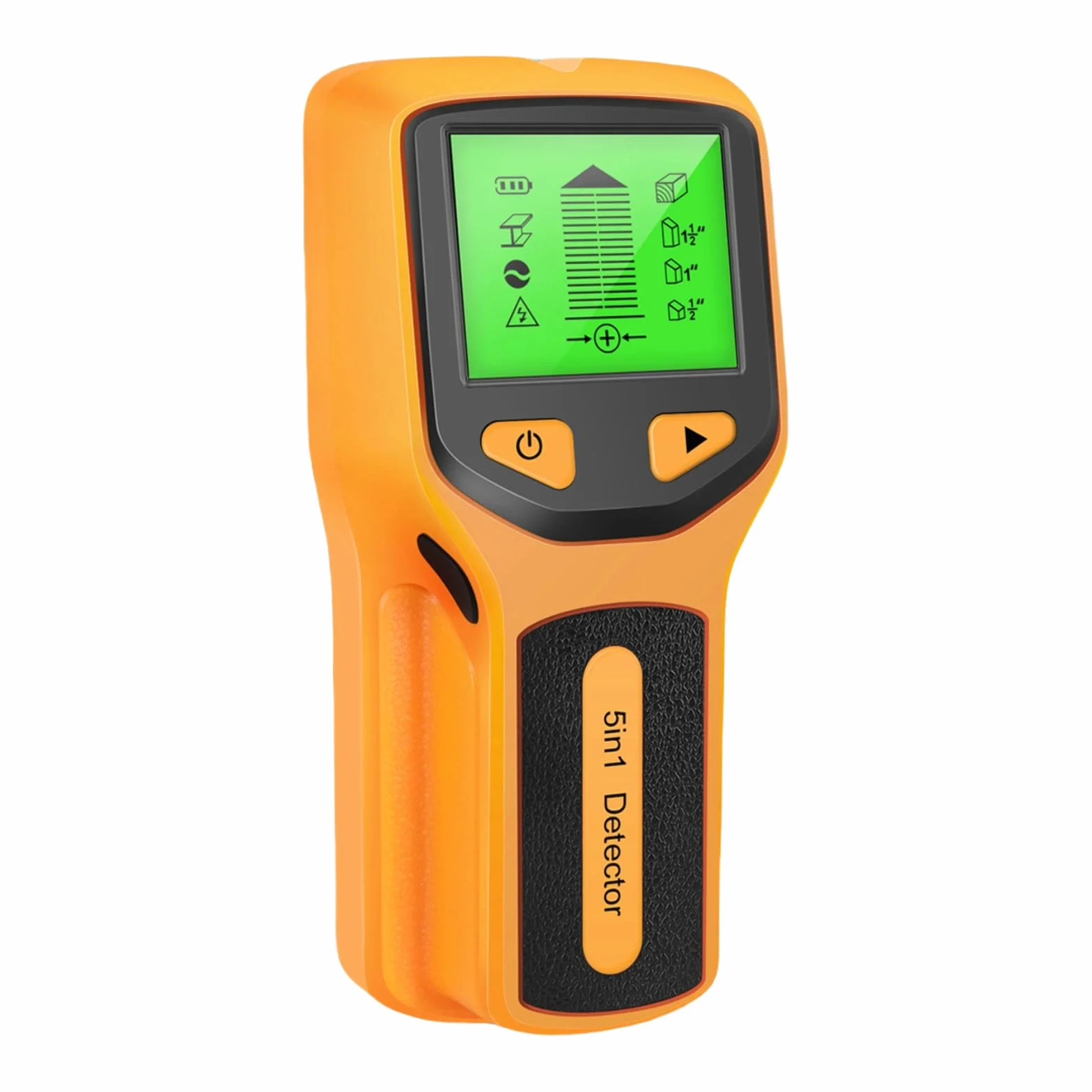 Stud Finder Skaner ścienny Czujnik Wyświetlacz LCD HD 5 w 1 Elektroniczny Wykrywacz Kołków ABS do Rur Drewnianych Metalowe Przewody AC(Żółty)