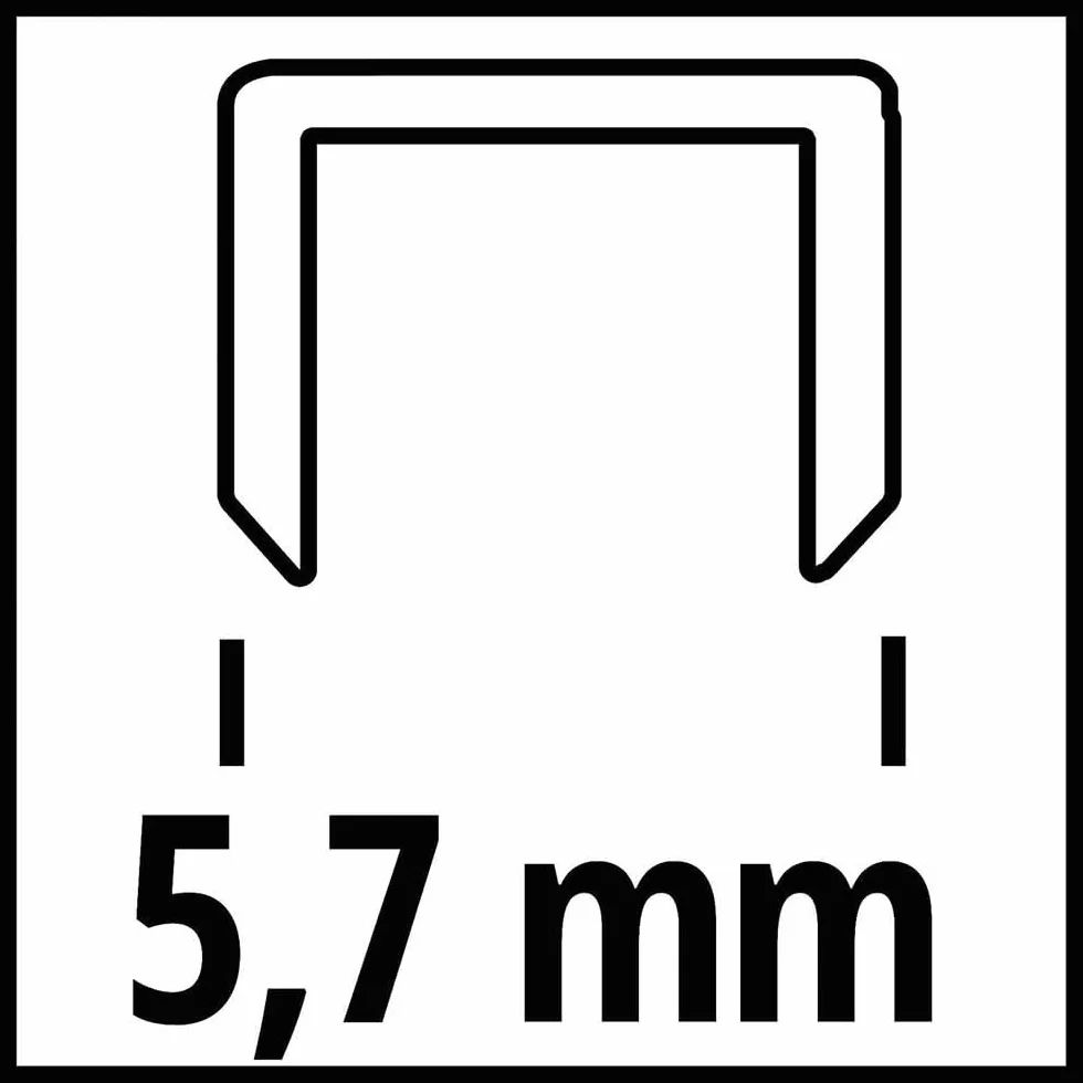 Oryginalne Zszywki Einhell 19 mm - Akcesoria do Gwoździ/Zszywaczy, 3000 Szt., 5,7 x 19 mm, Pasują do Gwoździarki Akumulatorowej TE-CN 18 Li & TC-PN 50