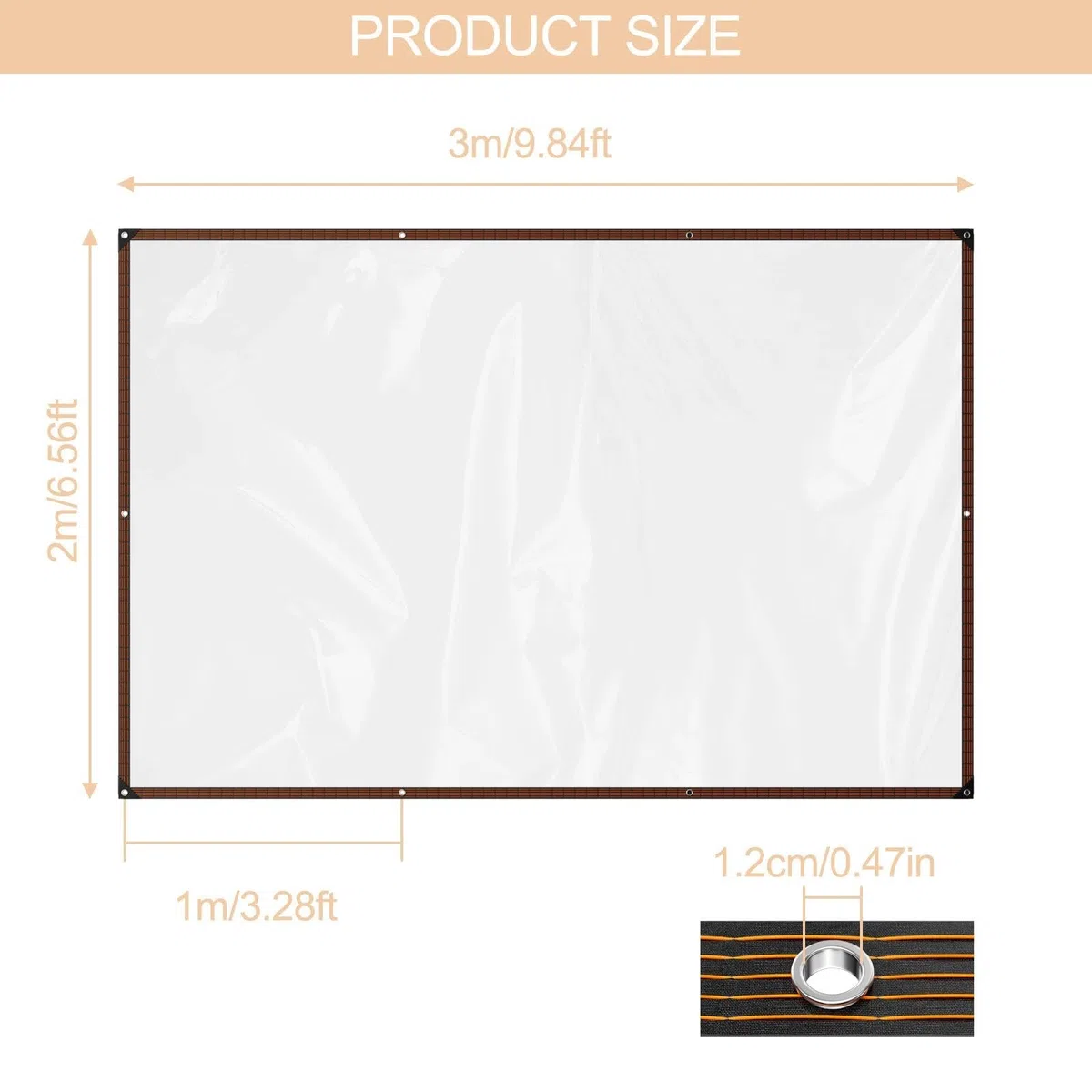 Chiluxendo wodoszczelna plandeka ochronna, Plandeka ochronna do użytku na zewnątrz(2 x 3 m)