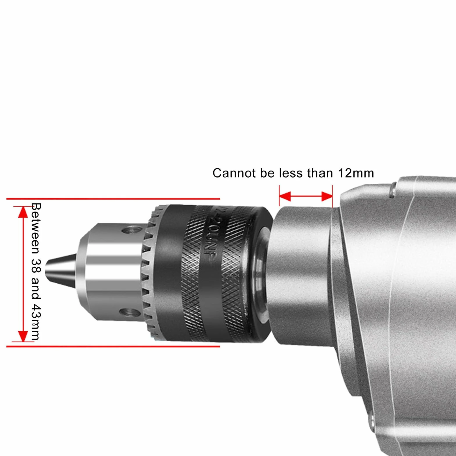 Adapter Wiertła do Otworów Kwadratowych do Akcesoriów Wiertarki, Uchwyt Mocujący Wiertło do Otworów Kwadratowych ze Stopu Aluminium do Uchwytów Wiertarskich od 38 do 43 Mm