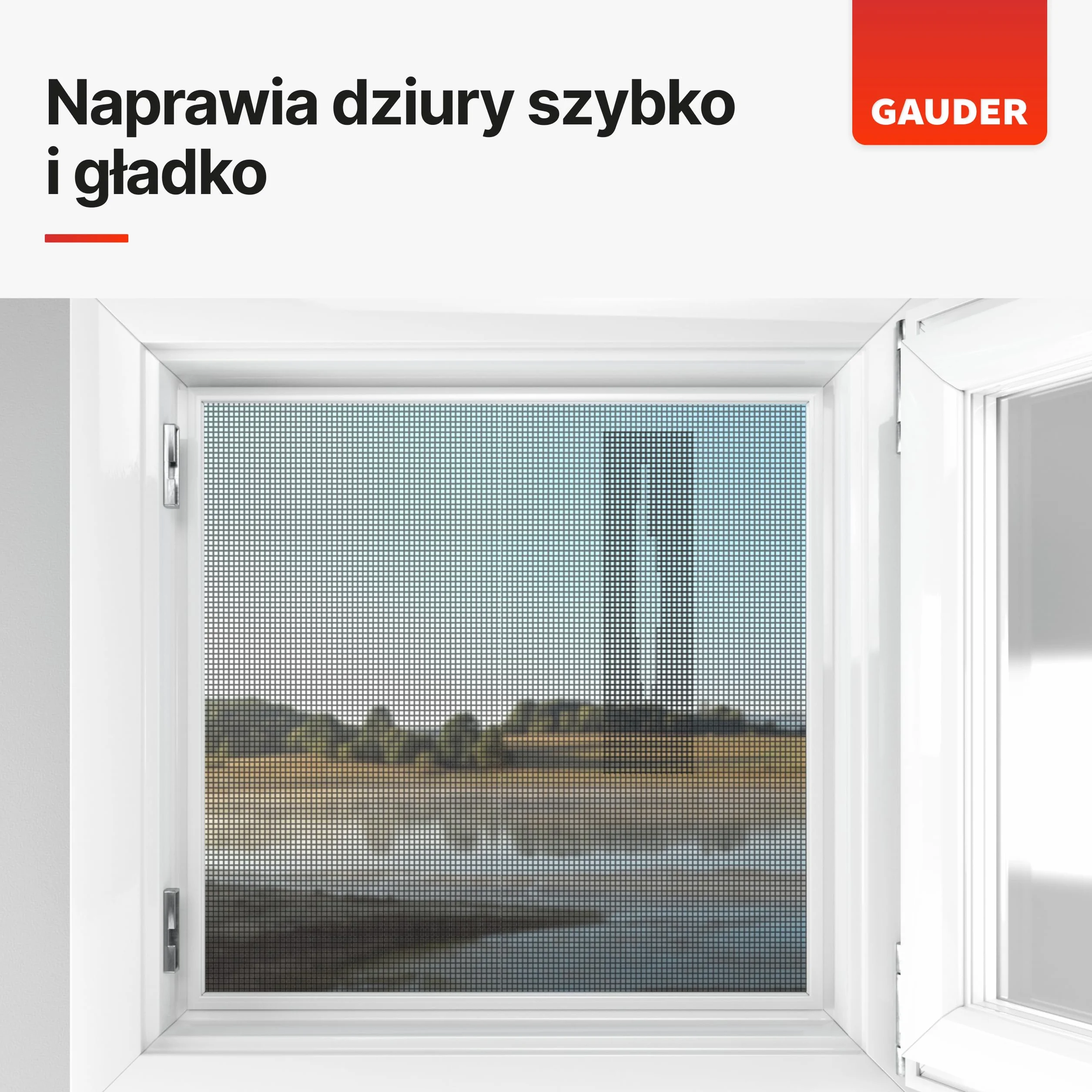 GAUDER taśma naprawcza do moskitier (50 mm x 3 m) | zestaw do naprawy moskitier | moskitiera do drzwi i okien