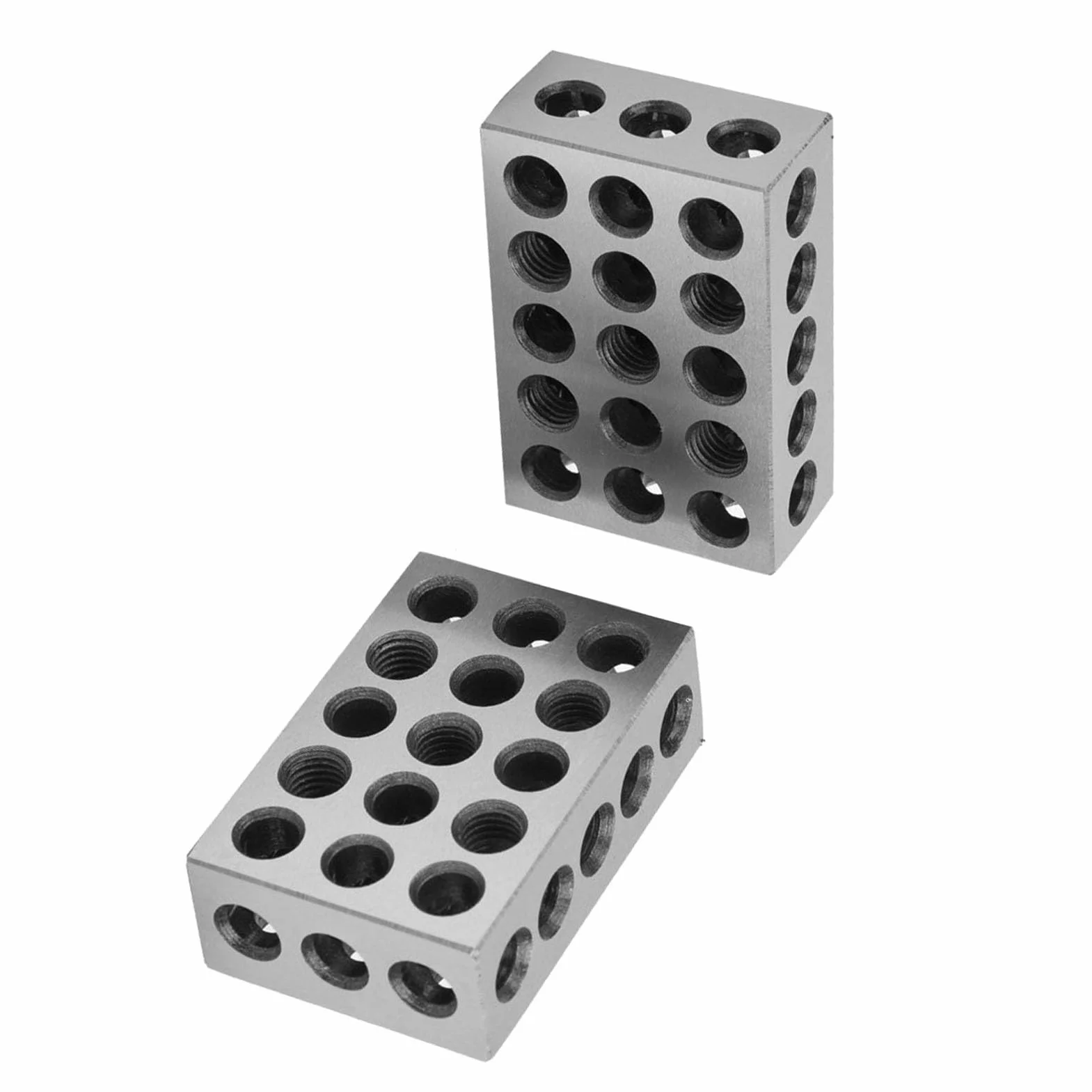 2 kawałki. Bloki mocujące z 23 otworami Frezowanie równoległego bloku mocującego 25x50x75mm