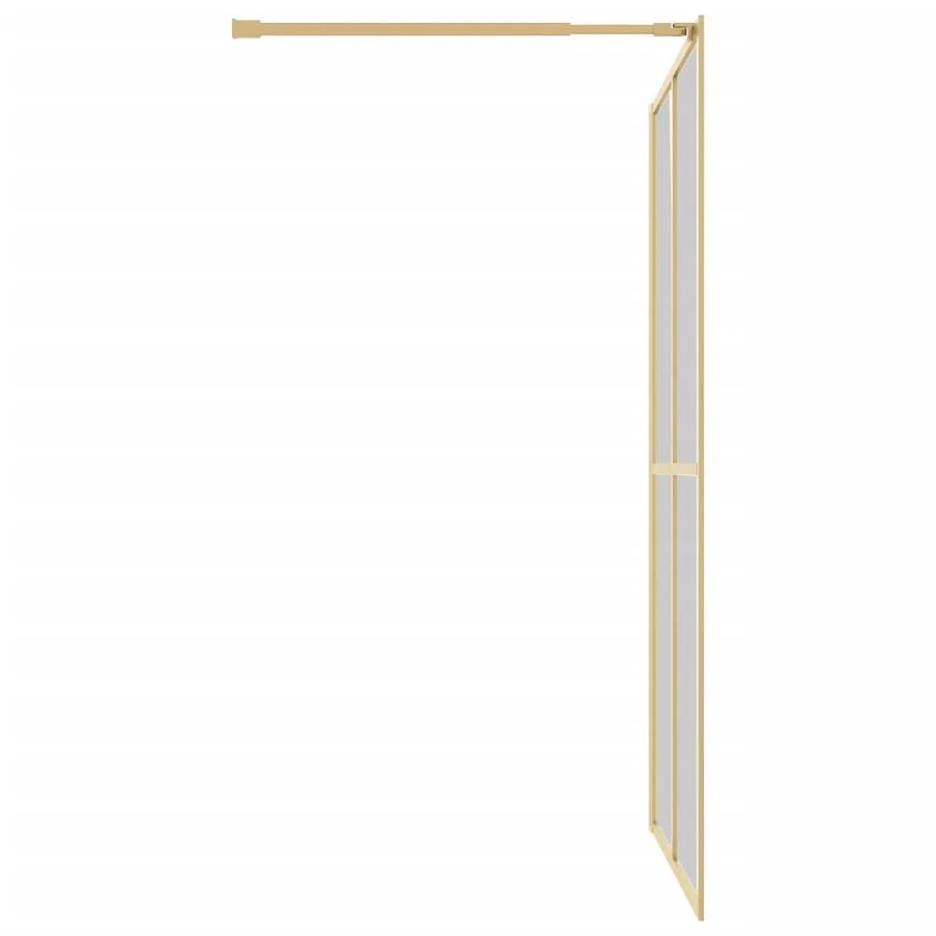 Kabina prysznicowa z drążkiem podporowym i regulowaną ramą aluminiową ze złotego szkła bezpiecznego ESG 5 mm do nowoczesnego prysznica 140 x 195 cm