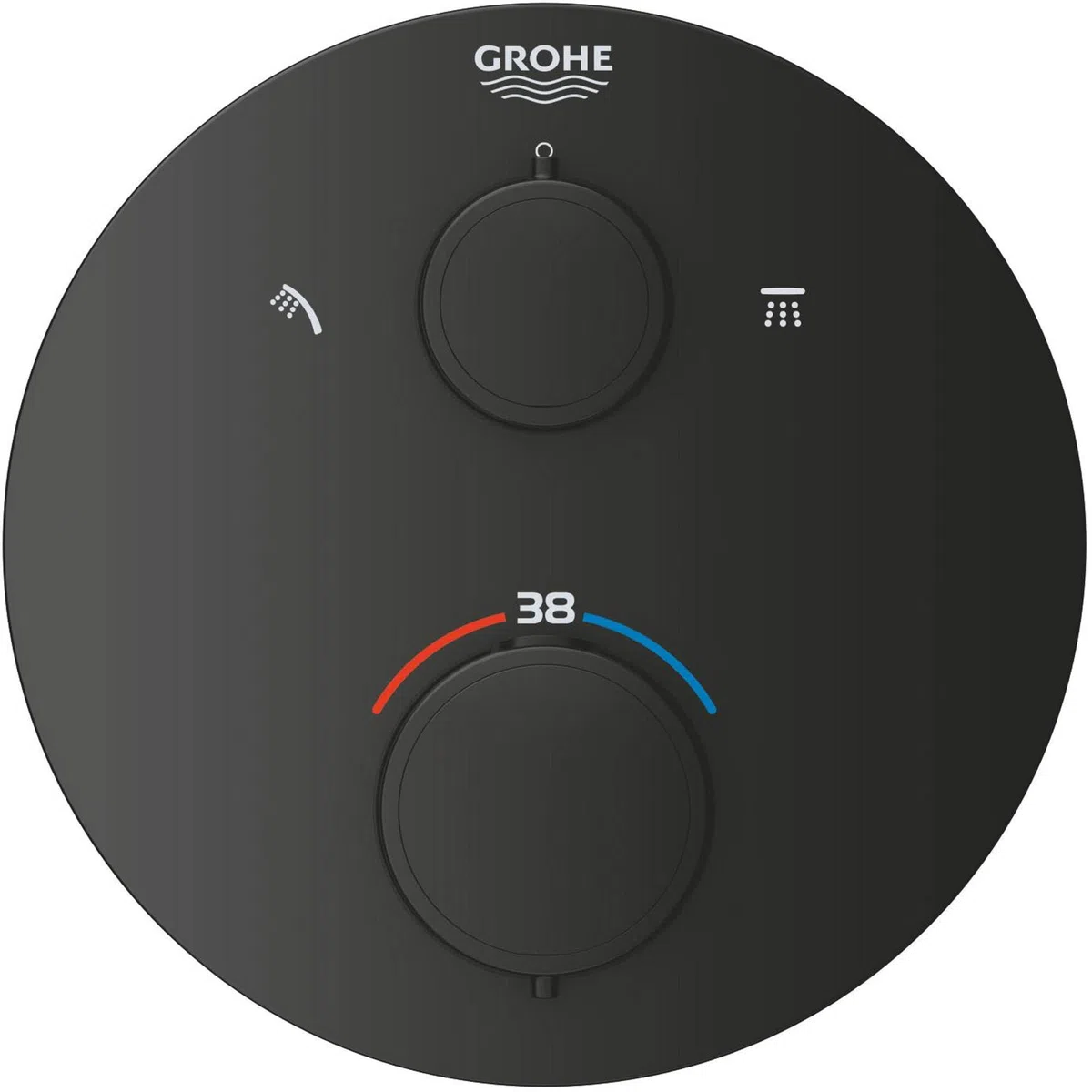 Grohe Precision Thm Ri + Trim Shower Rd Zestaw Prysznicowy, Mat Czarny, 25 x 50,2 x 96 cm; 6,37 kg