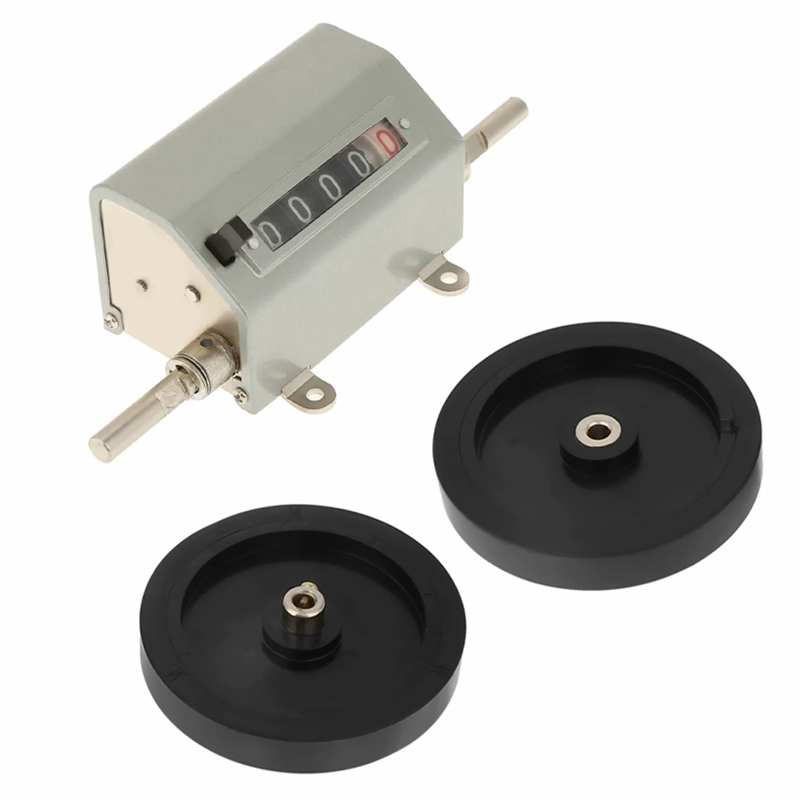 Zähler Rolling Wheel Digits 0-9999.9 Längenzähler Messlänge, max. Geschwindigkeit 350 U/min Grau Reset