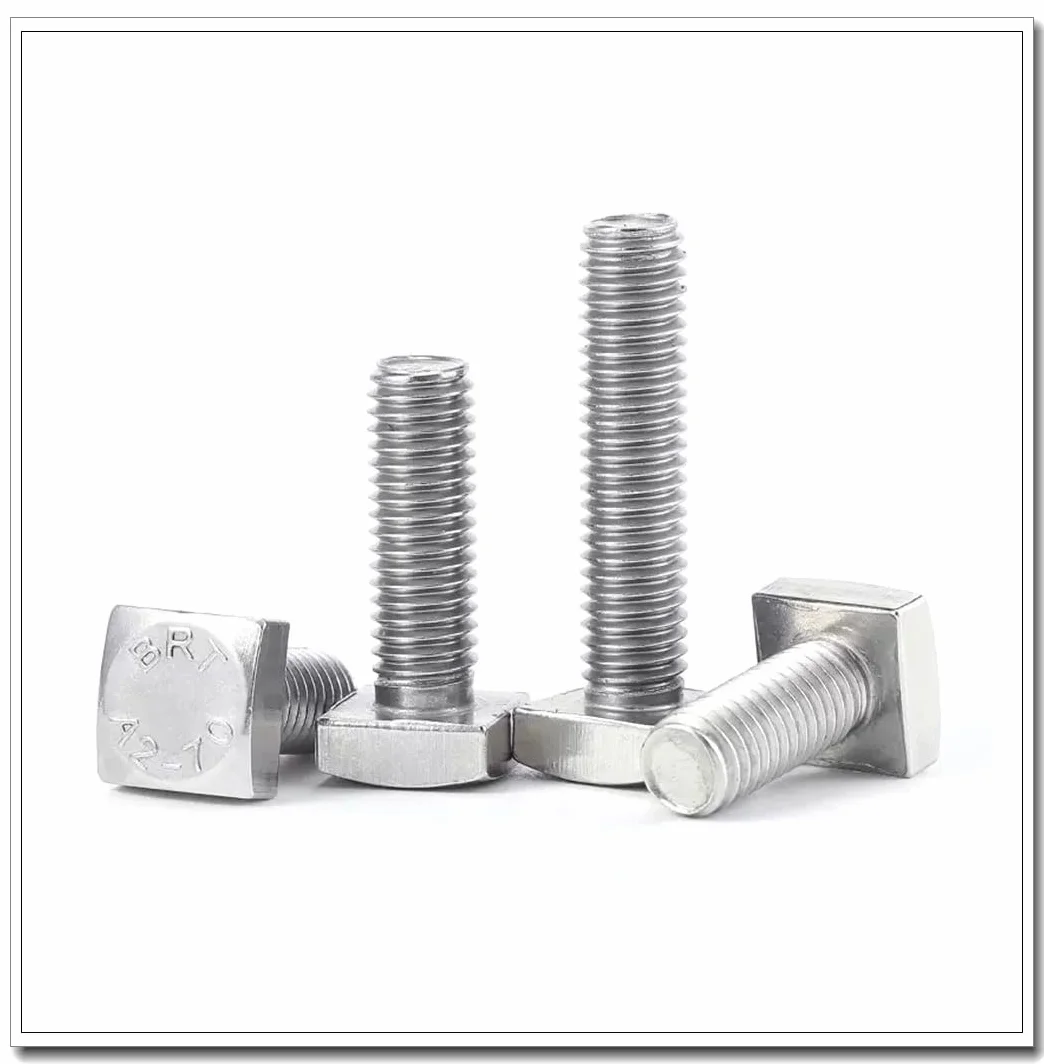 10 szt. M6 × 20 mm stal nierdzewna 304 śruba z łbem kwadratowym śruba z łbem kwadratowym