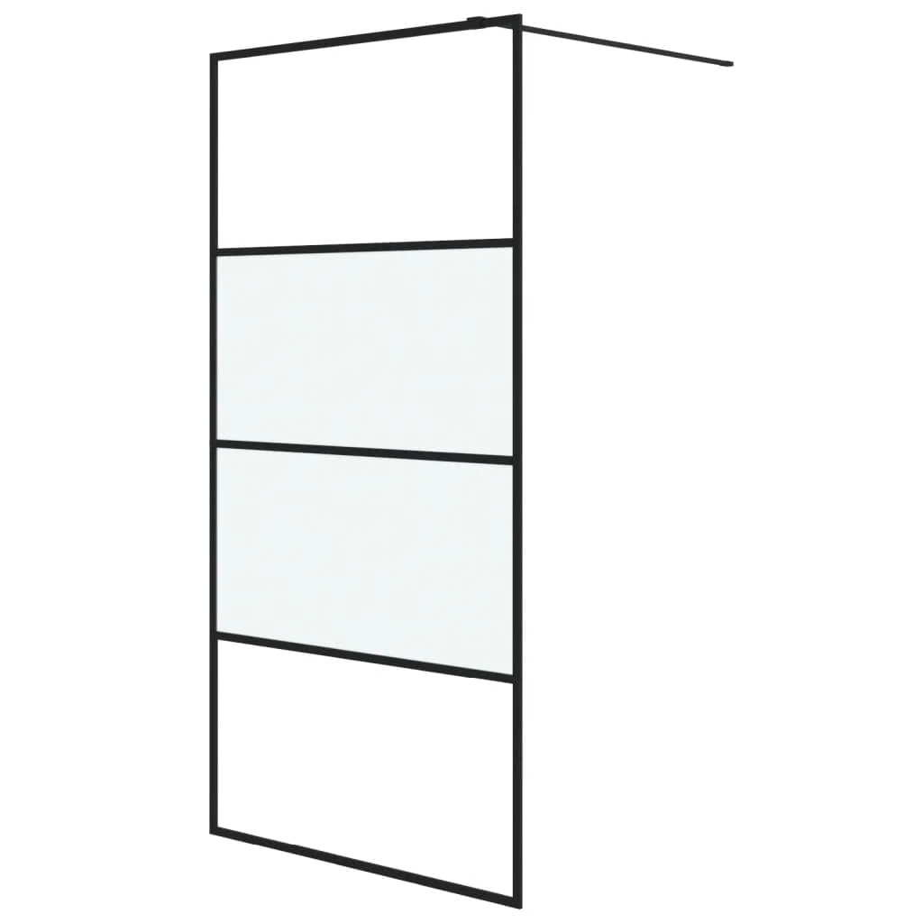 Regulowana ścianka prysznicowa do łazienki ze szkłem bezpiecznym ESG, kabina prysznicowa z aluminiową ramą i przezroczystym szkłem do kabiny prysznicowej 100 x 195 cm