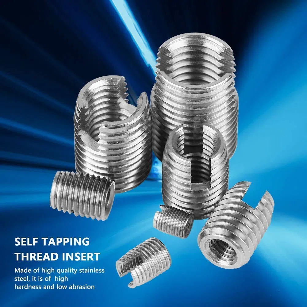 50 pcs Gewindeeinsätze 302 Edelstahl Innengewinde Selbstschneidende Gewindeeinsatz Set Gewinde Verstärken Repair Tool