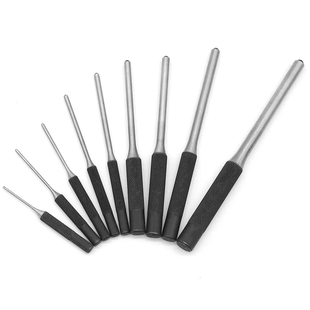 9-częściowy zestaw narzędzi do przebijania 1,5 mm - 8 mm, stal 40CR-V, do drewna, tworzywa sztucznego, skóry, biżuterii, rzemiosła artystycznego (z torbą do przechowywania)