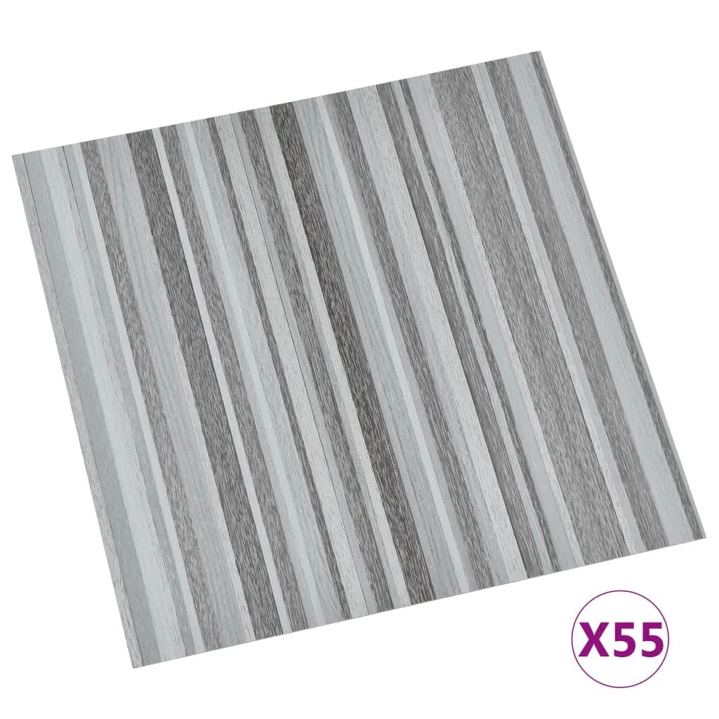 Podłogi i dywan - materiały budowlane - samoprzylepne deski podłogowe 55 szt. PVC 5,11 m Jasnoszary