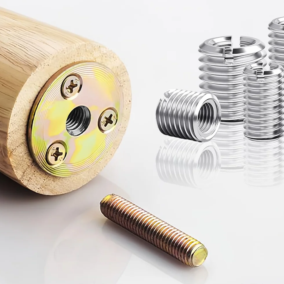 Zestaw adapterów gwintowanych M12 do M8 x 15 mm, 24 sztuki, gwintowana tuleja ze stali nierdzewnej do połączeń śrubowych, naprawy