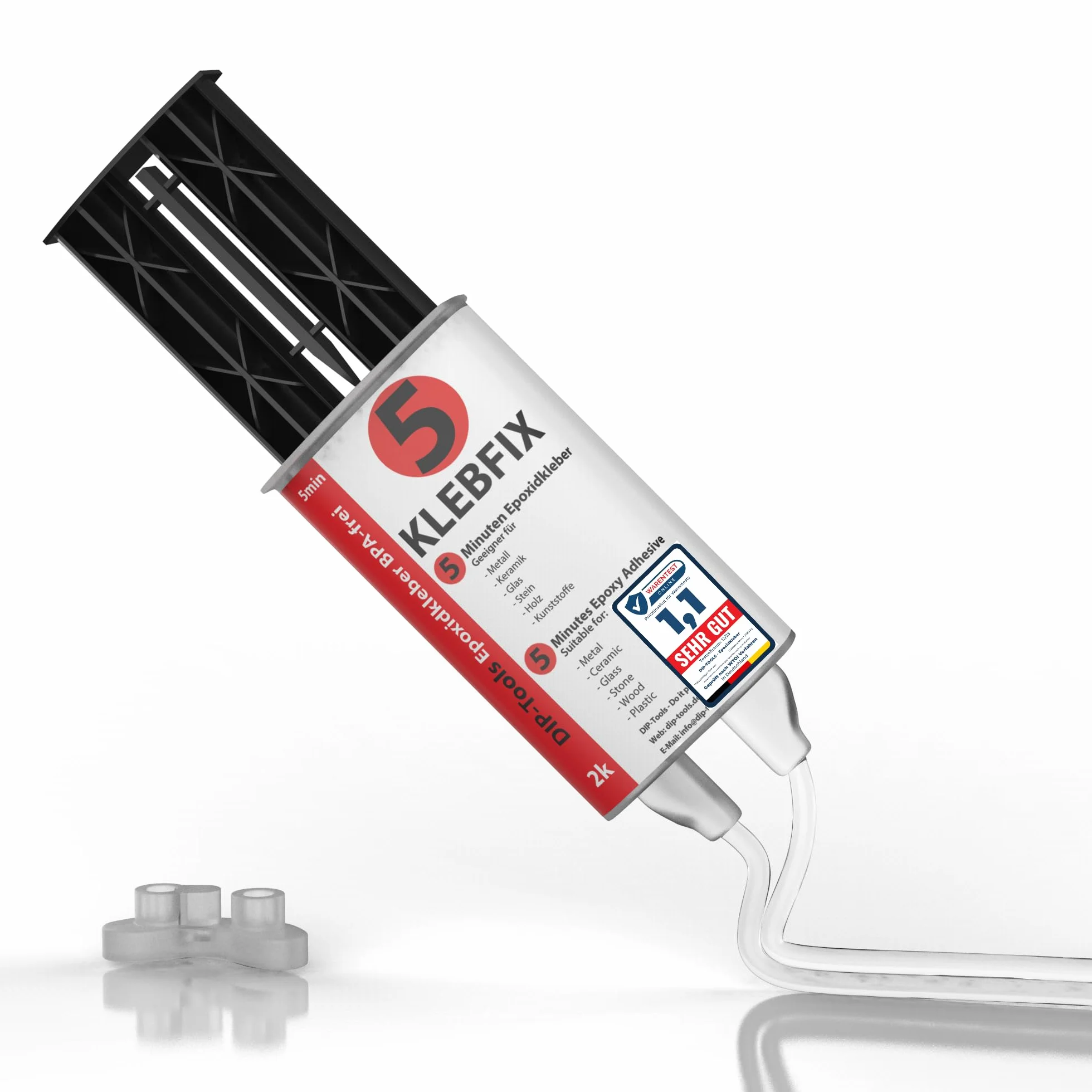 DIP-Tools uniwersalny klej 2-składnikowy - żywica epoksydowa - przezroczysty (1x25ml)