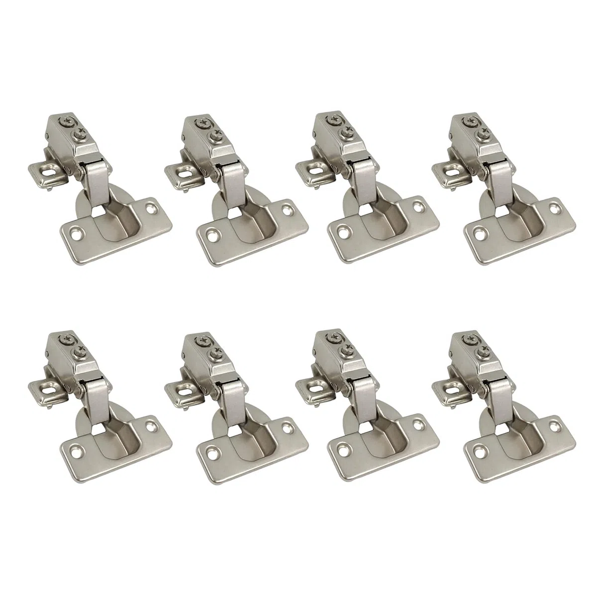 LIKERAINY 95 Deg Pełna Nakładane Zawias Ramowy 35mm z Amortyzatorem Hydraulicznym do Drzwi Szafy Kompaktowe z Miękkim Domykaniem Krótkie Mini Zawiasy 8 pcs