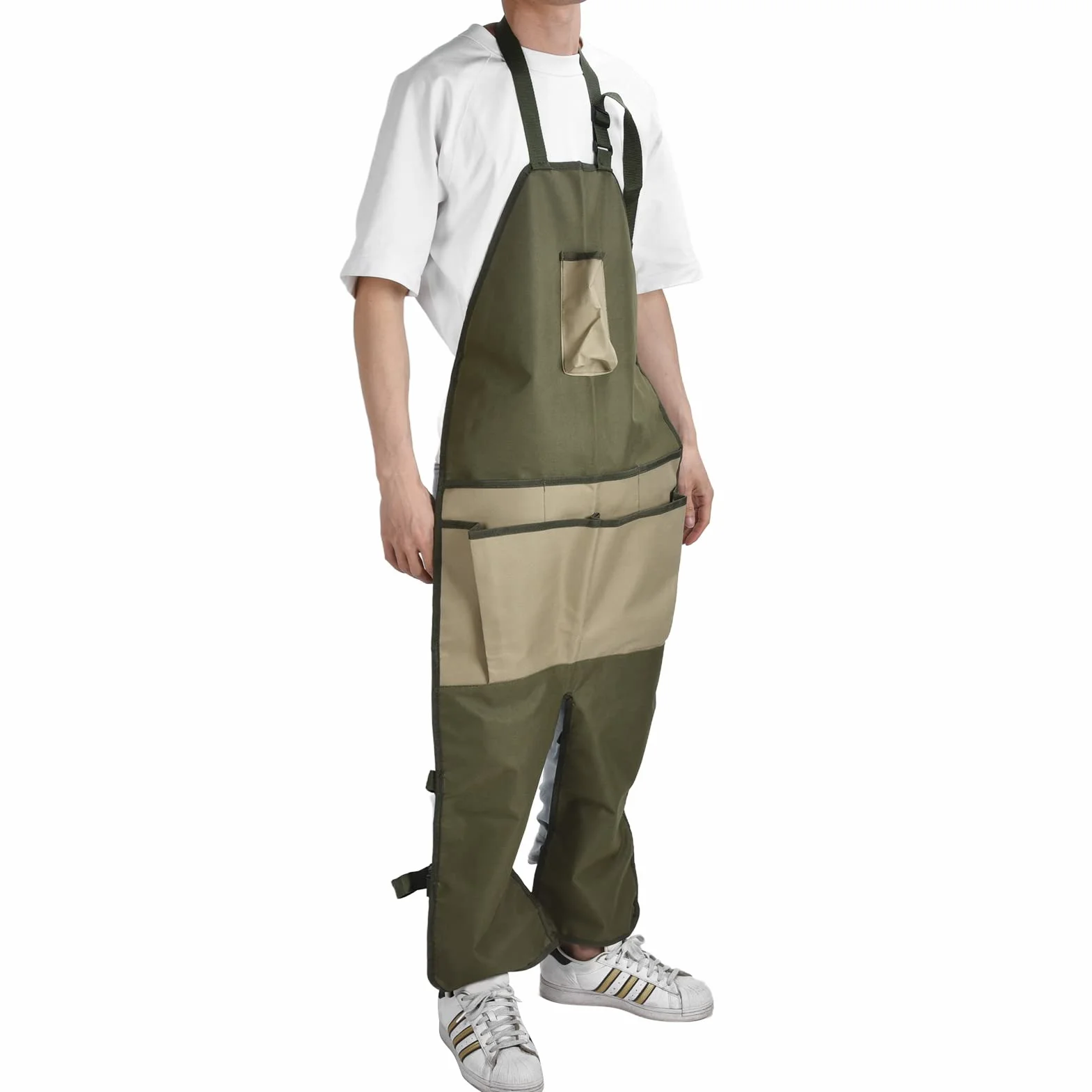 Fartuch zewnętrzny, materiał Oxford Kompaktowy Przenośny Wytrzymały Wodoodporny 118x45 cm Fartuch ogrodowy Ochrona nóg do zbierania w sadach do obróbki drewna