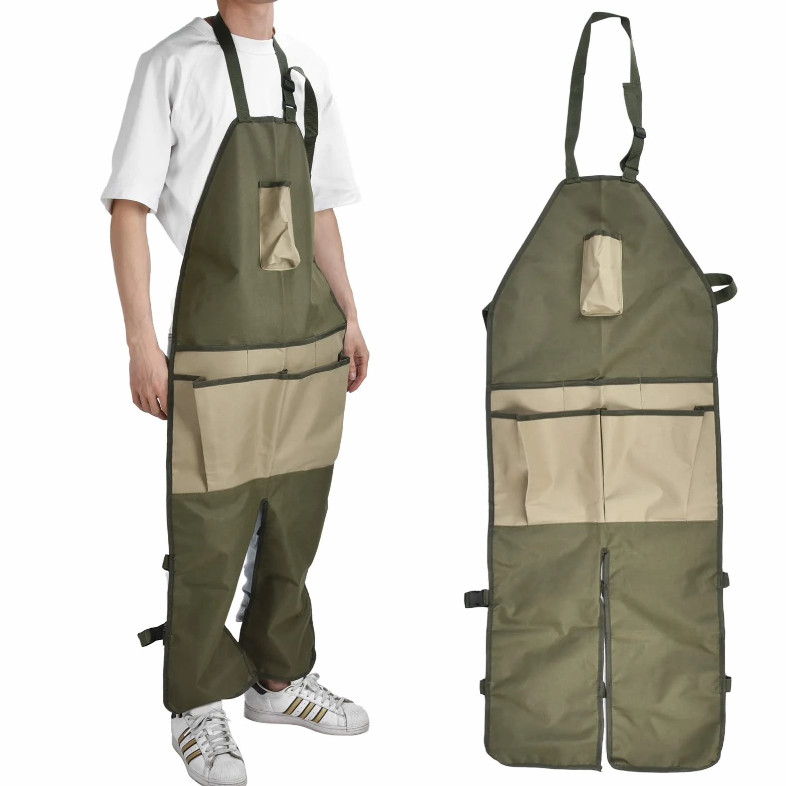 Fartuch zewnętrzny, materiał Oxford Kompaktowy Przenośny Wytrzymały Wodoodporny 118x45 cm Fartuch ogrodowy Ochrona nóg do zbierania w sadach do obróbki drewna
